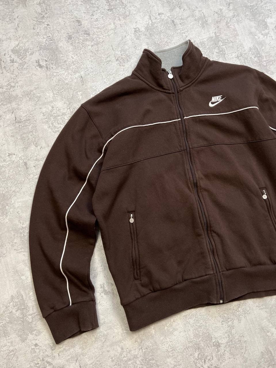 Nike Vintage RARE Nike Brown Zip Sweatshirt Size US XL / EU 56 / 4 - 2 Thumbnail