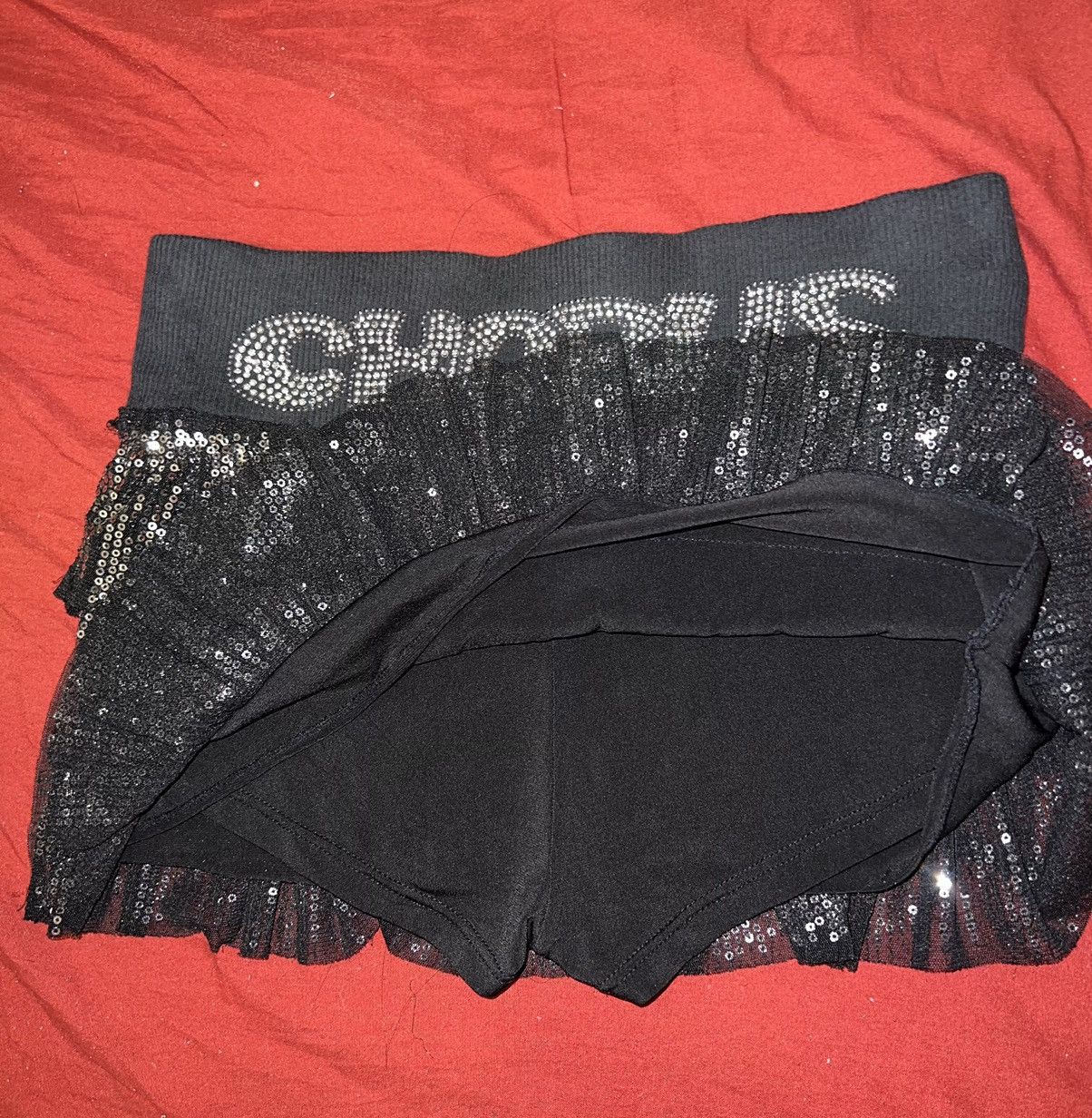 Japanese Brand Chorus sequin layered mini skirt 🪩⭐️ Size 26" / US 2 / IT 38 - 6 Thumbnail