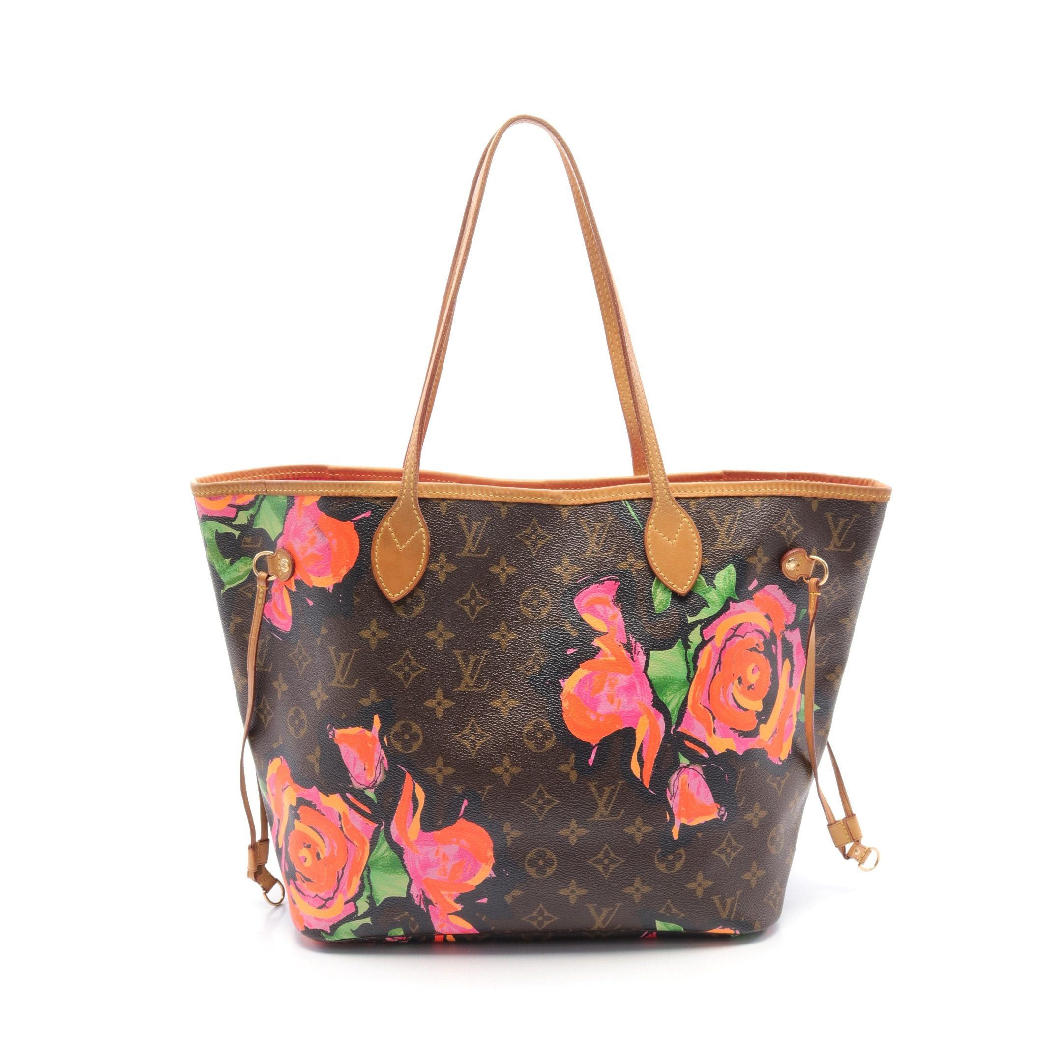 Louis Vuitton Louis Vuitton Neverfull Mm Monogram Rose Shoulder Bag Tote Leather Brown Pink Multicolor Size ONE SIZE - 1 Thumbnail
