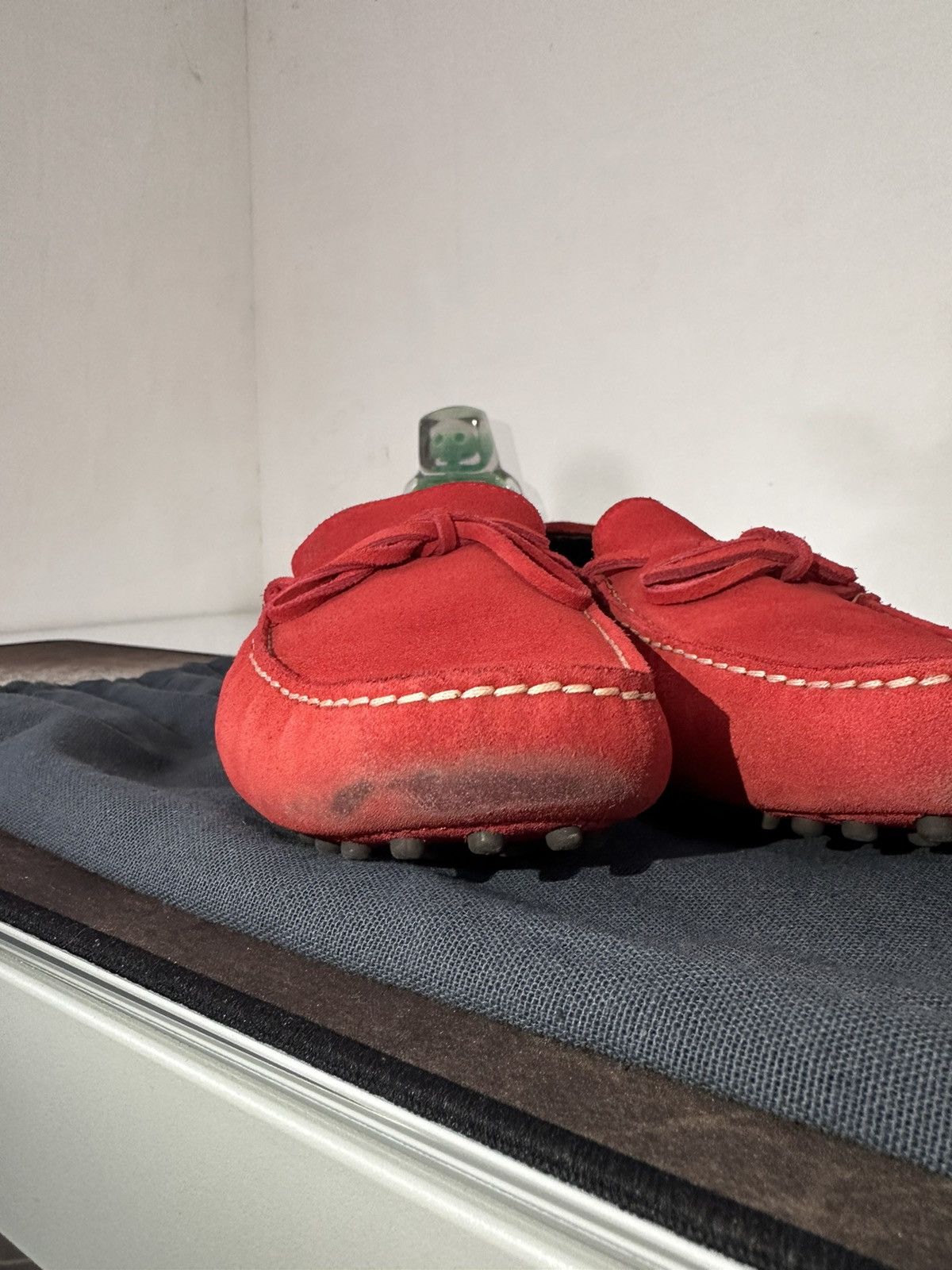 Carolina Herrera Red Suede Mocasines Size US 11.5 / EU 44-45 - 3 Thumbnail