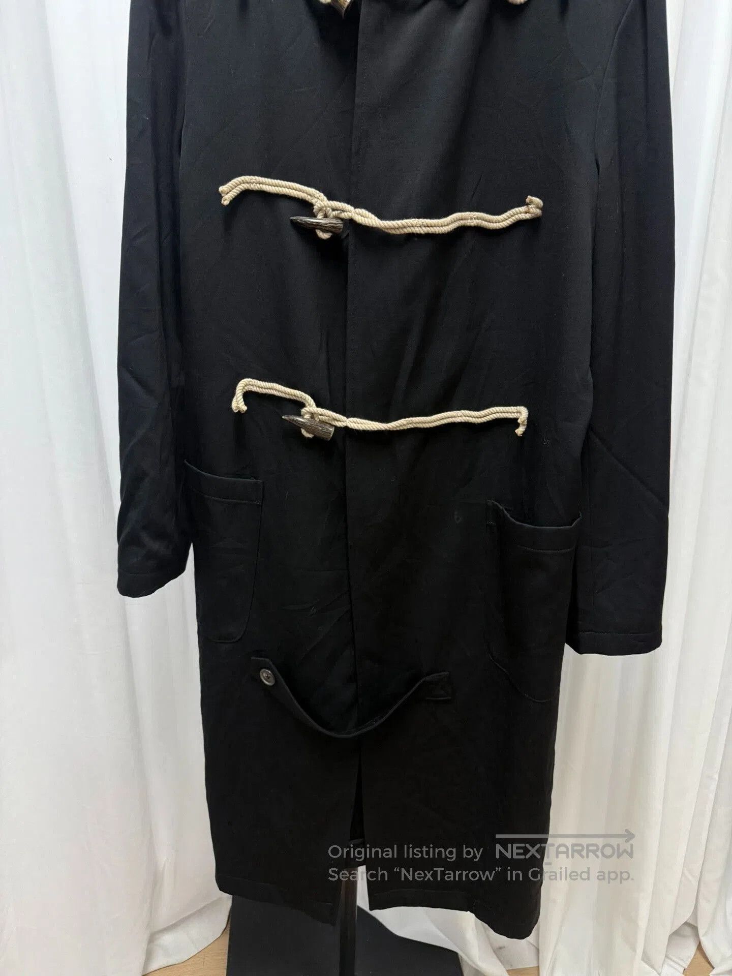 Yohji Yamamoto yohji yamamoto black duffle coat with horn buttons. Size US L / EU 52-54 / 3 - 3 Thumbnail