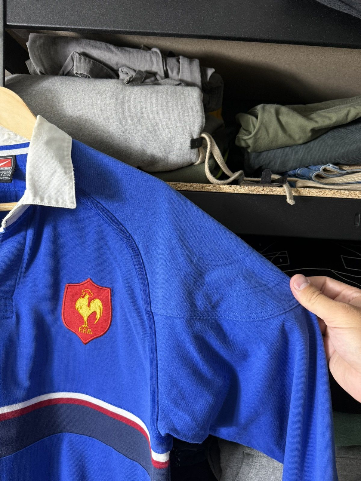 Nike Vintage 90s Nike France Rugby Union Rugby Jersey Long Sleeve Size US M / EU 48-50 / 2 - 14 Thumbnail