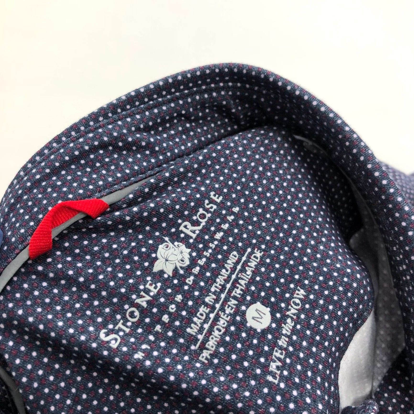 Vintage Stone Rose Shirt Men M Medium Navy Polka Dot Long Sleeve Button-Up Casual Collared Size US M / EU 48-50 / 2 - 4 Thumbnail