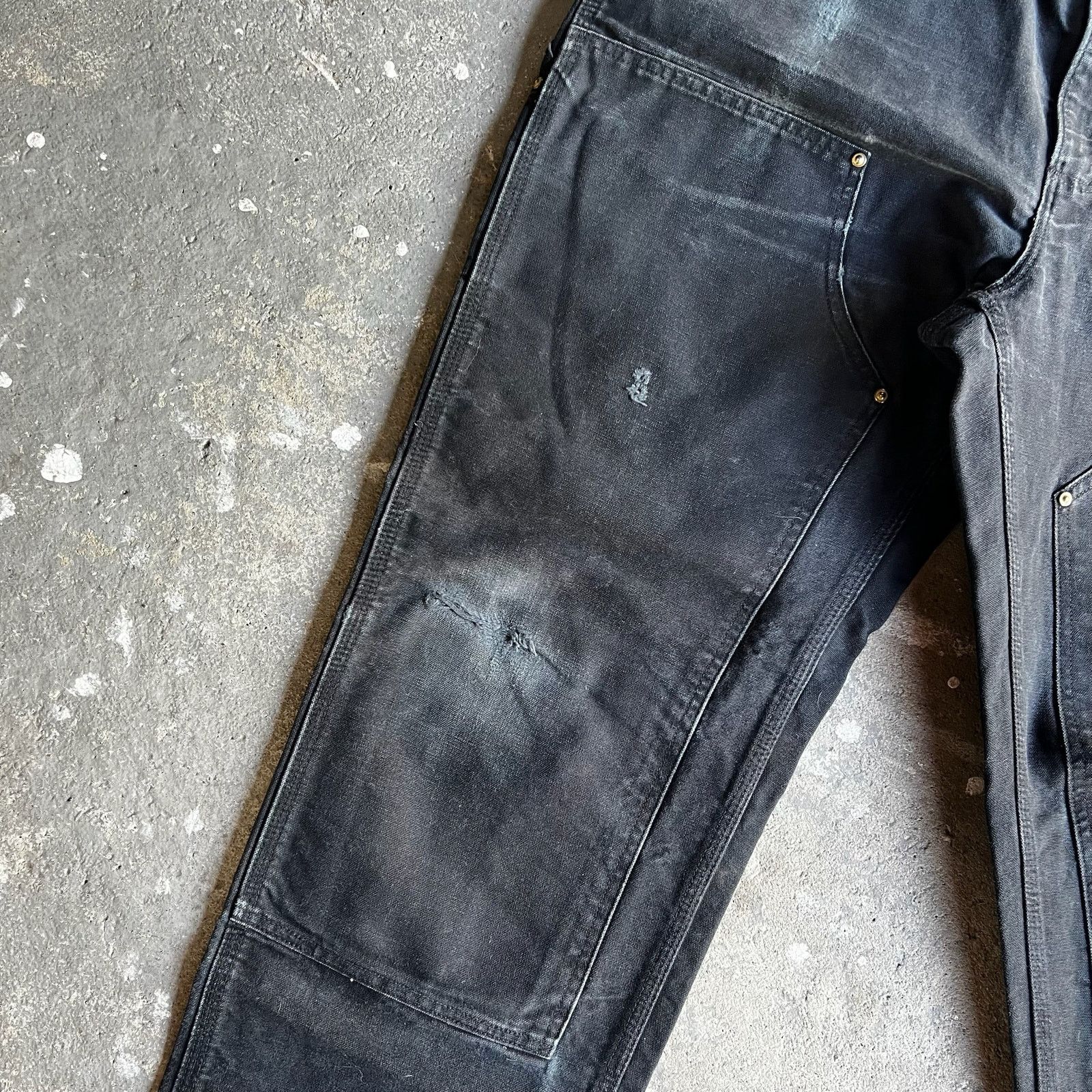 Carhartt × Vintage Carhartt black double knee work wear carpenter pants Size US 35 - 9 Thumbnail
