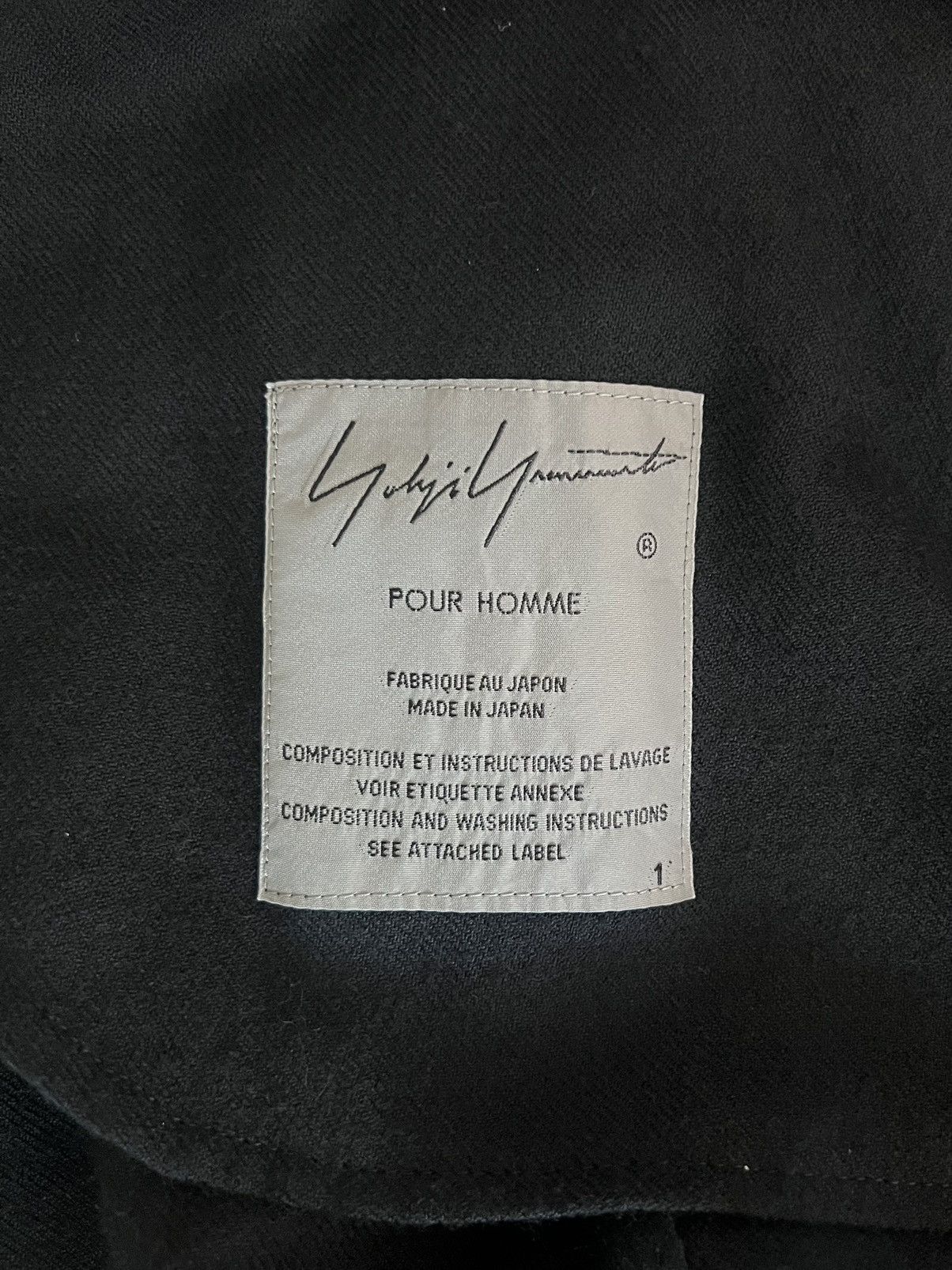 Yohji Yamamoto Yohji Yamamoto Pour Homme W/Viyella Collared Tab Coat Dress Size US S / EU 44-46 / 1 - 14 Thumbnail