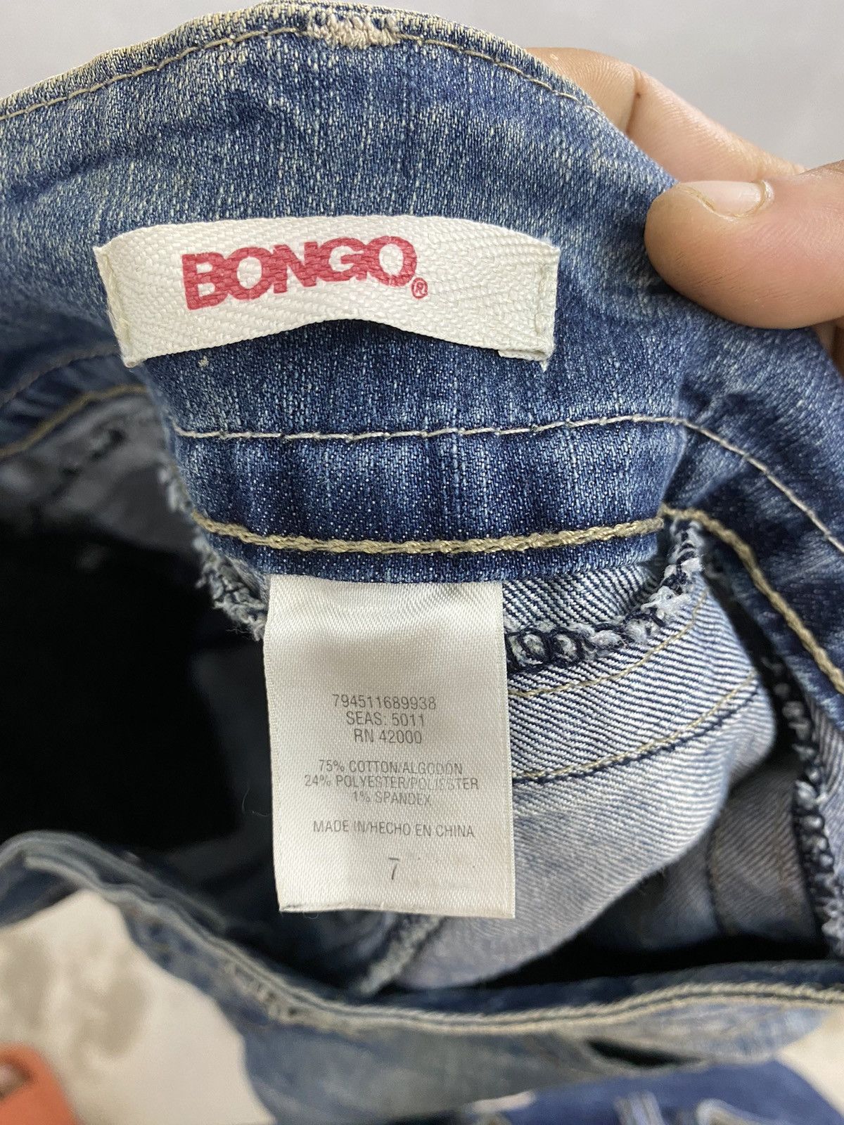 If Six Was Nine Flare Bongo Denim Japan Mud Washed Distress Emblishh Clawn Size US 31 - 14 Thumbnail