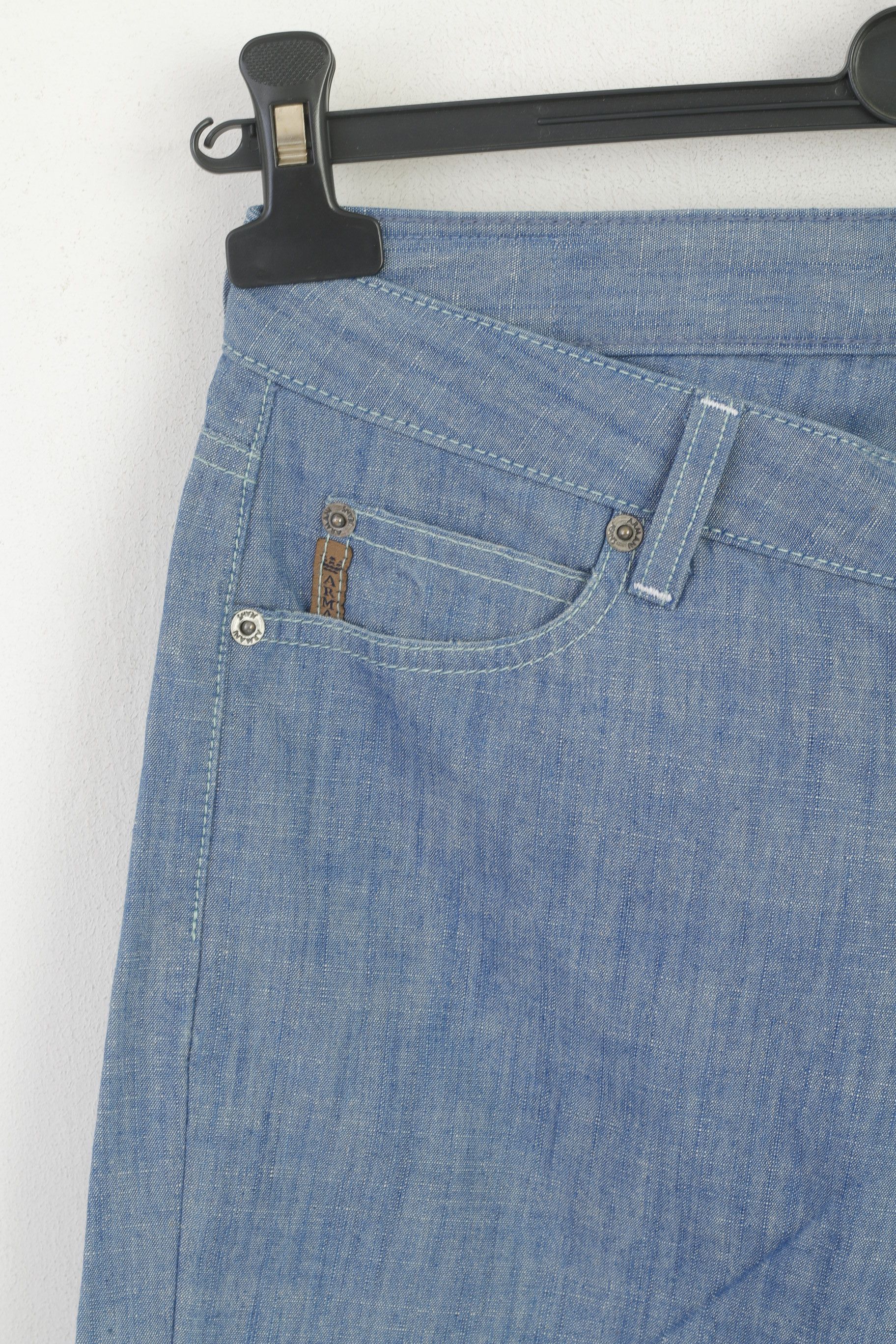 Armani Armani Jeans Women 27 Trousers Blue Cotton Italy 8031 Size 27" / US 4 / IT 40 - 7 Thumbnail