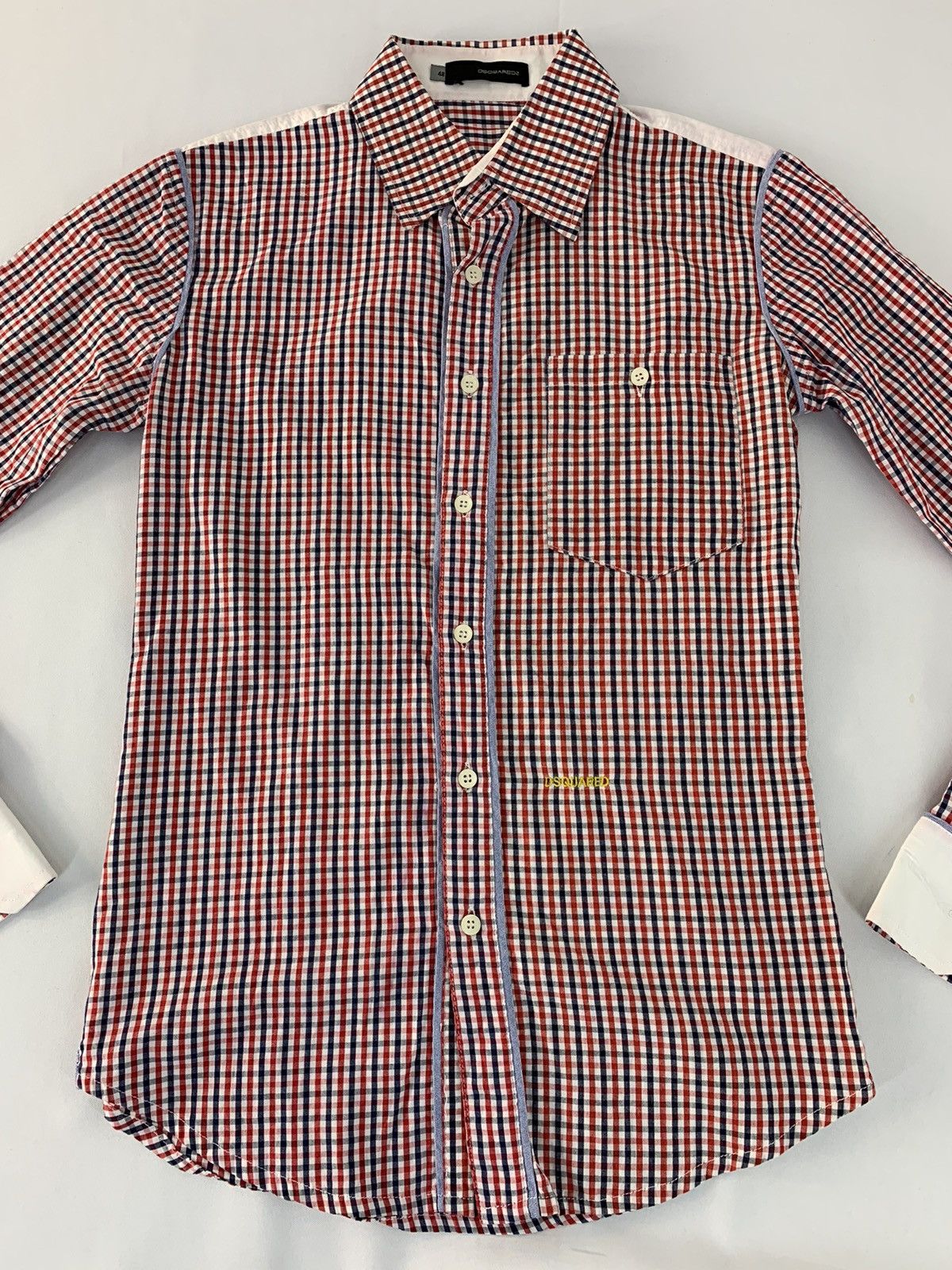 Dsquared2 Dsquared2 Gingham Longsleeve Button Up Single Pocket Unisex Size US S / EU 44-46 / 1 - 2 Thumbnail