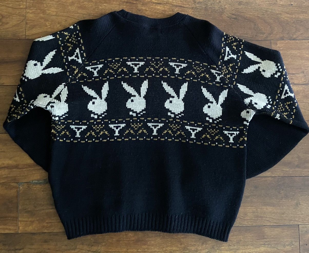 Playboy × Vintage FRANK OCEAN PLAYBOY KNIT SWEATER Size US S / EU 44-46 / 1 - 2 Thumbnail
