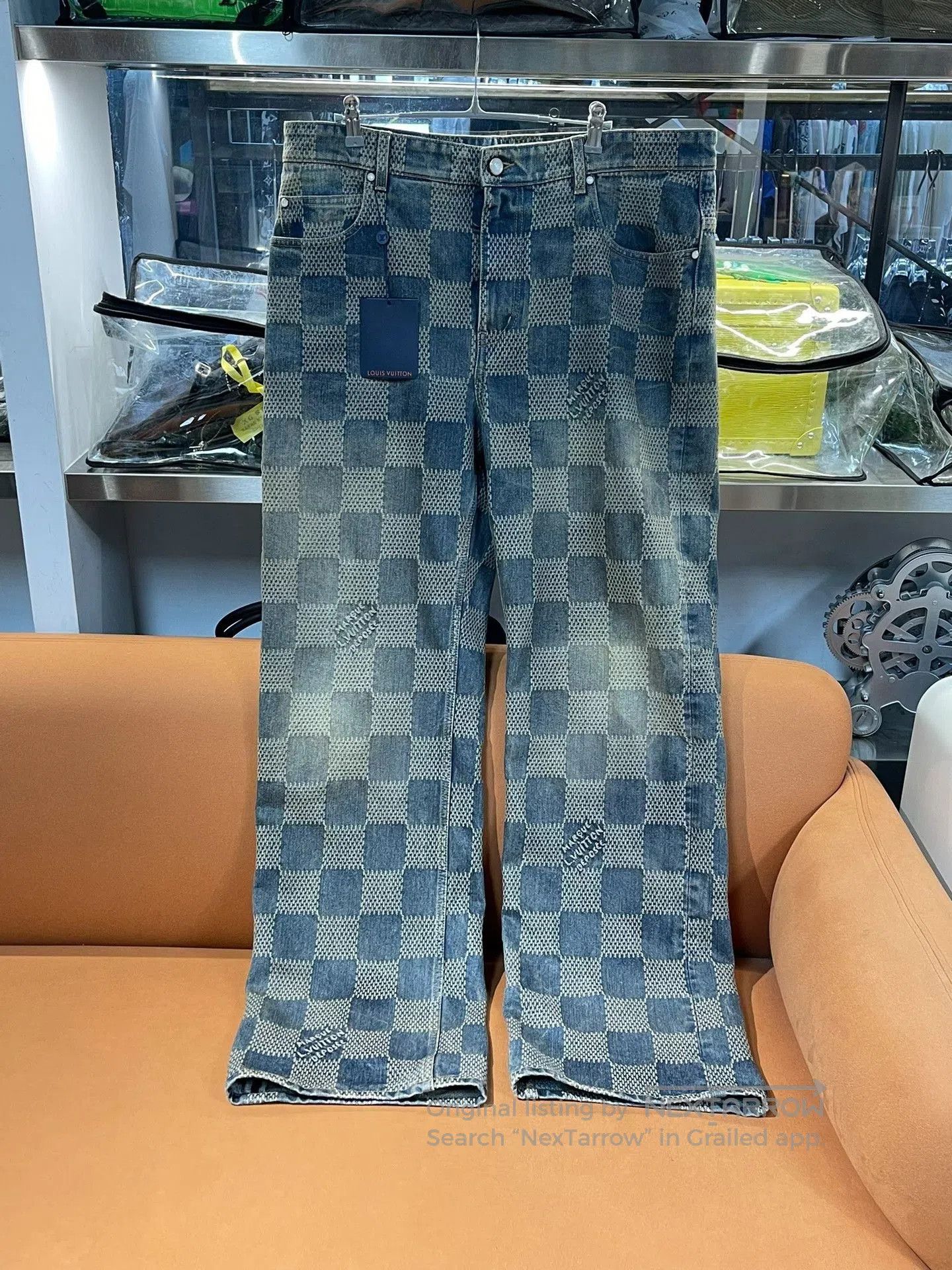 Louis Vuitton Louis Vuitton FW24 Logo Jacquard Straight Jeans. Size US 34 / EU 50 - 1 Thumbnail