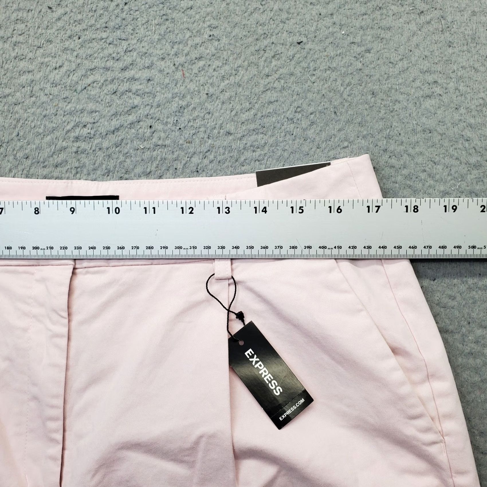 Express Express Womens Pink Pleated Stretch High Rise Straight Leg Pants Size 34" / US 12 / IT 48 - 6 Thumbnail