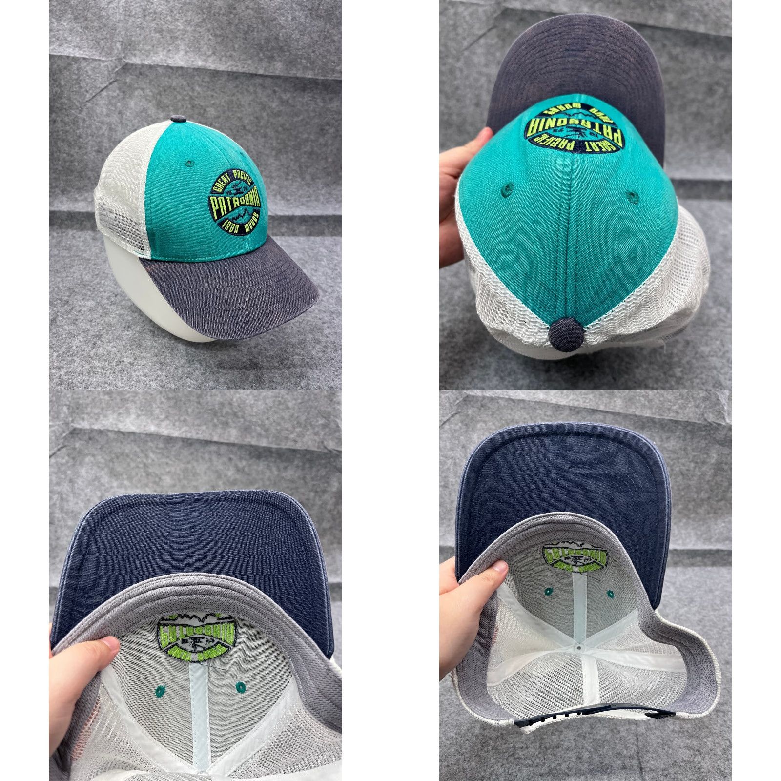 Patagonia VINTAGE Patagonia Trucker Hat Cap Adult One Size Blue Cotton Twill Size ONE SIZE - 8 Thumbnail