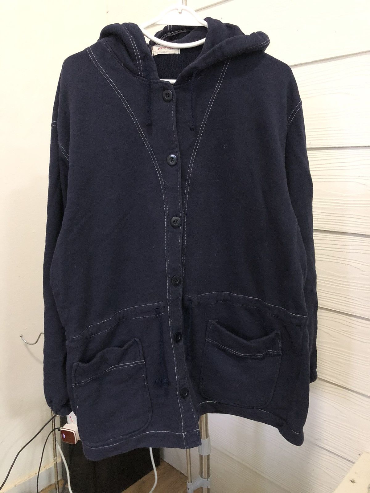 45rpm buttons hoodie jacket