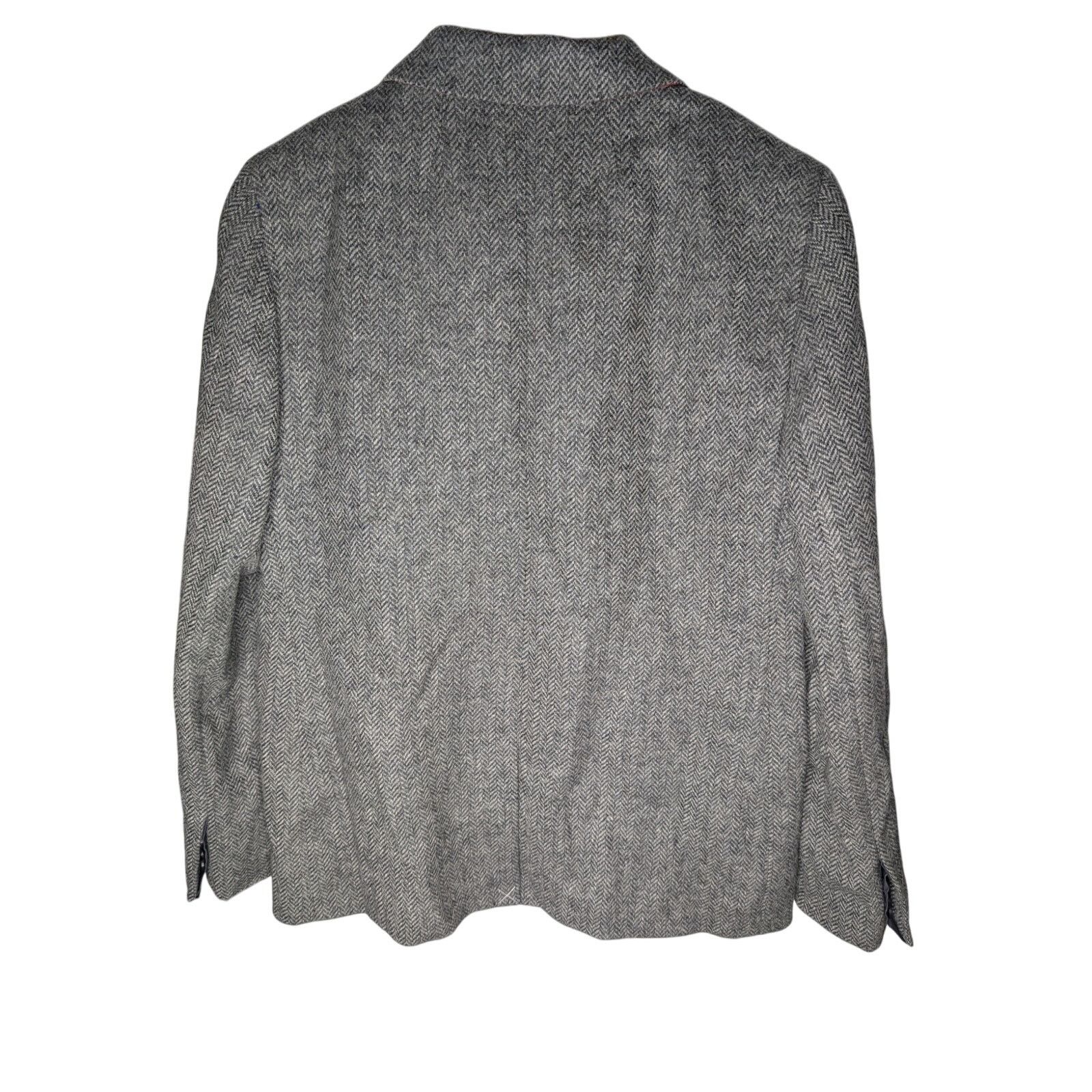 J.Crew J.Crew Sommerset Blazer Wool Herringbone Grey Size L / US 10 / IT 46 - 2 Thumbnail