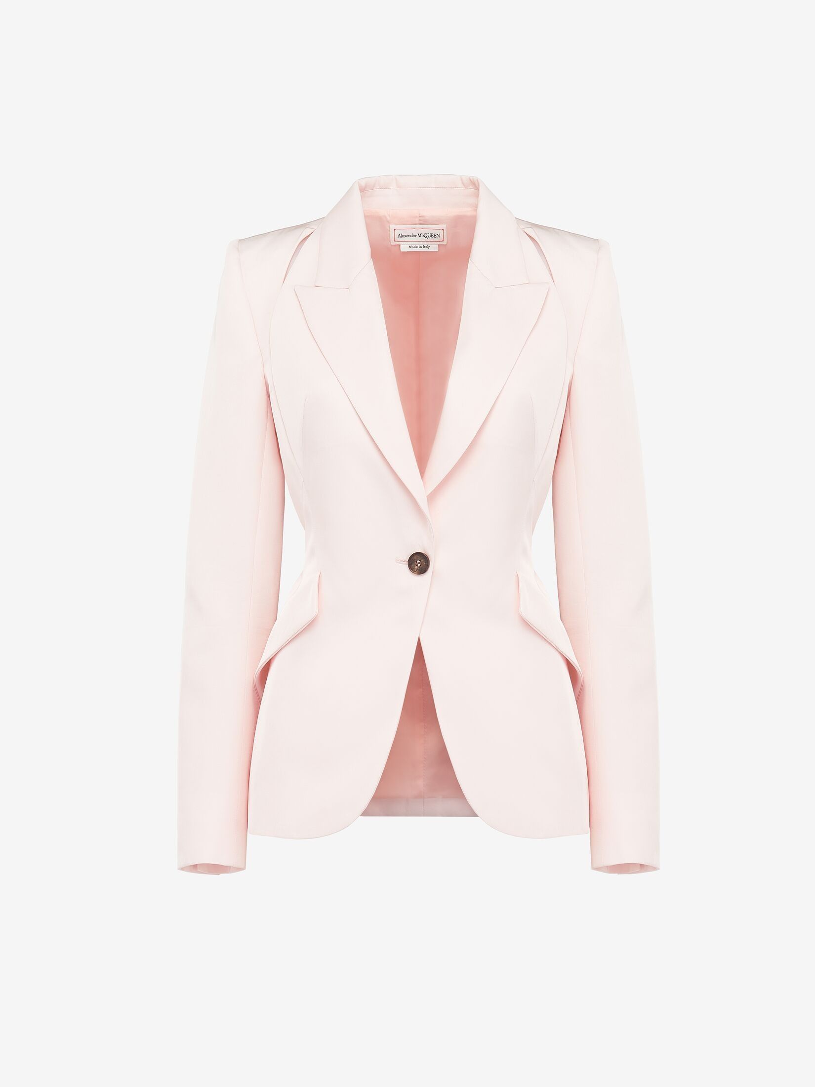 Alexander McQueen o1srvl11e0326 Slashed Single-Breasted Jacket in Pink Size M / US 6-8 / IT 42-44 - 1 Preview