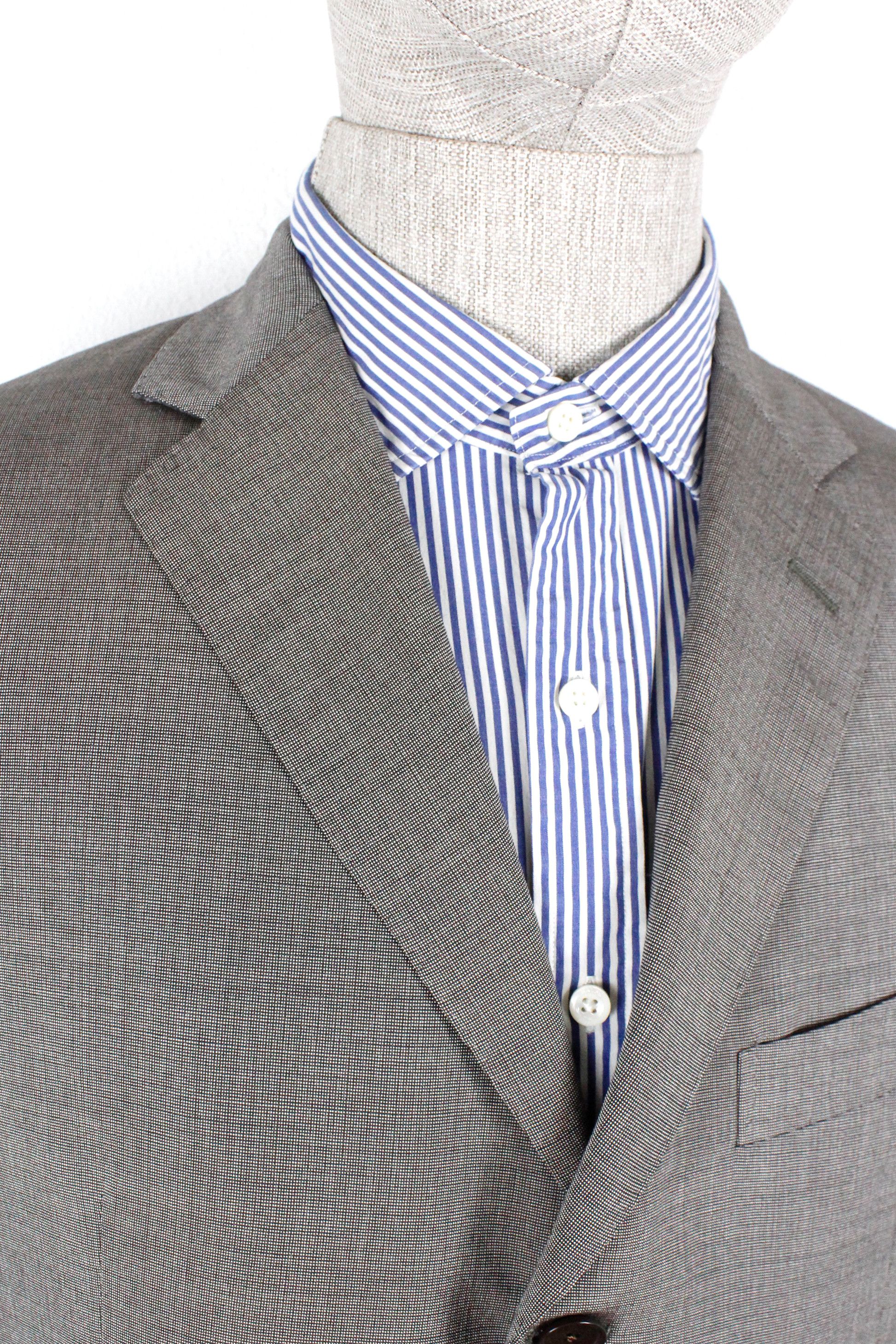 Boglioli Wool Silk Gray Dress Formal Suit 54