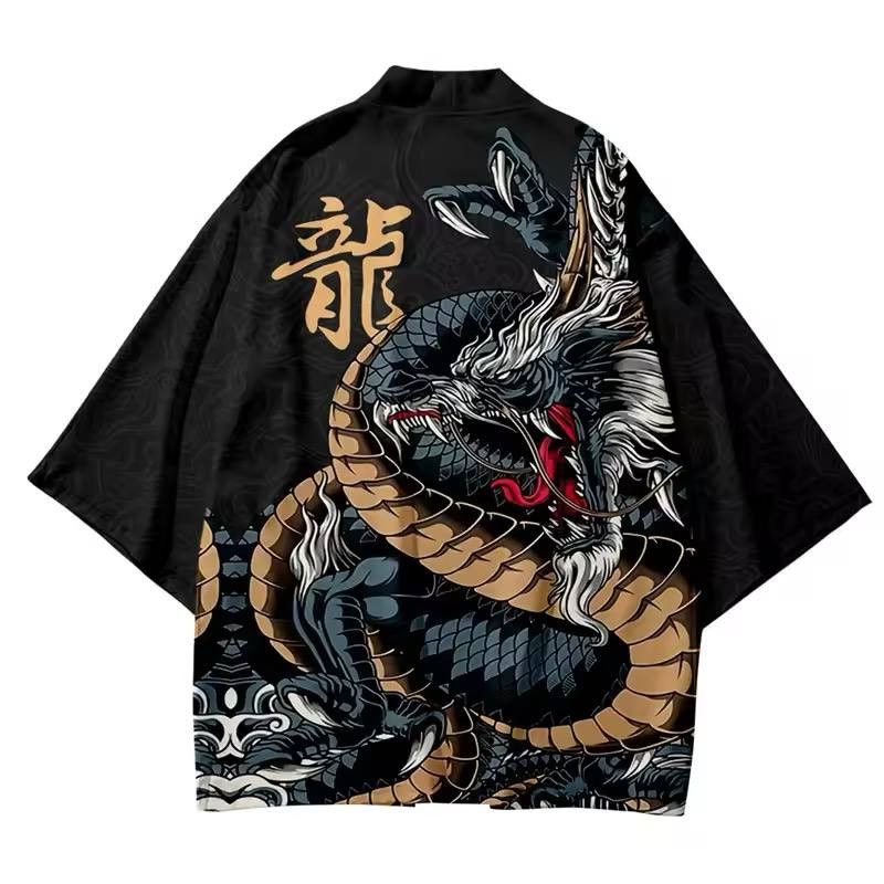Japanese Brand × Vintage Traditional Japanese kimono with dragon pattern Size US L / EU 52-54 / 3 - 1 Thumbnail