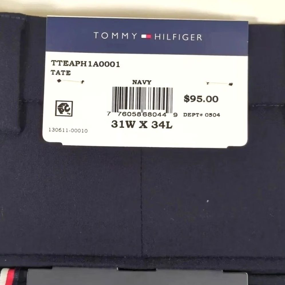 Tommy Hilfiger Tommy Hilfiger Men Navy Blue Chino Performance Straight Pant 32x33 THFLEX Size US 32 / EU 48 - 5 Thumbnail