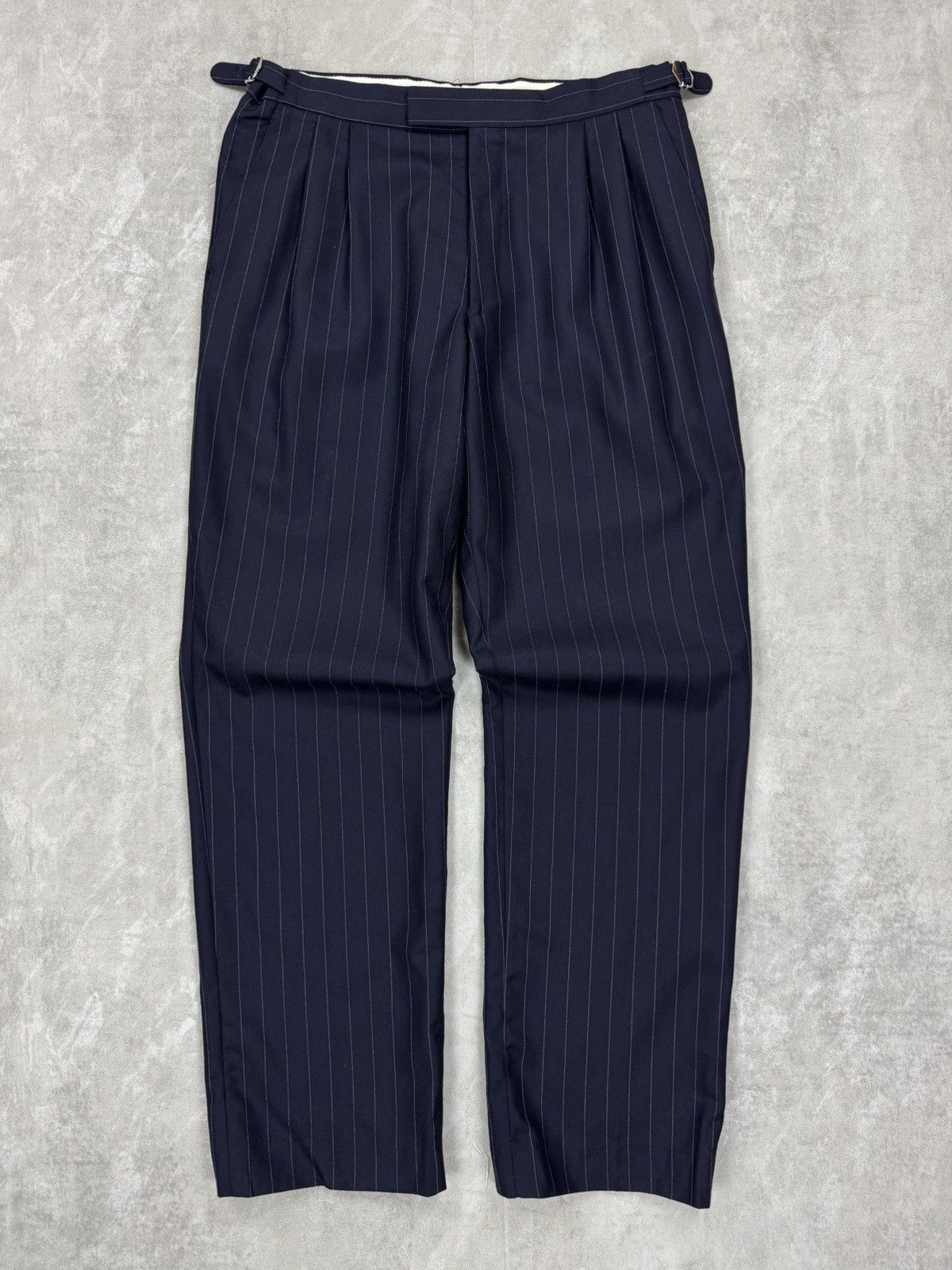 Other Vintage Norton & Townsend Bespoke Tailoring stripes trousers Size US 32 / EU 48 - 1 Thumbnail