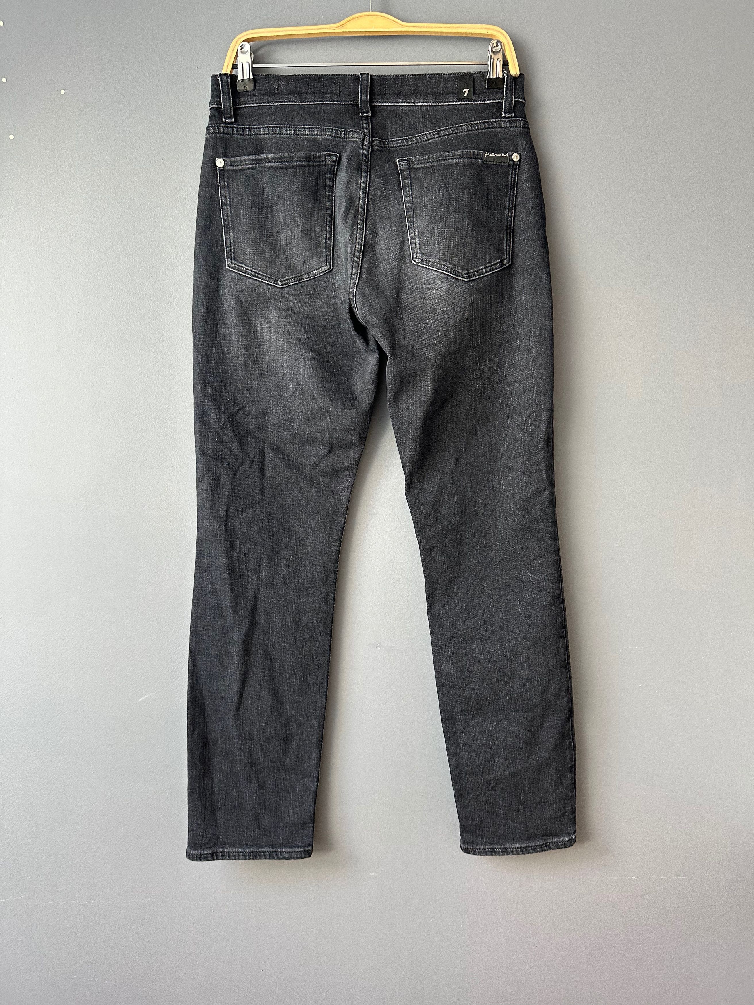 7 For All Mankind 7 For All Mankind Relaxed Skinny Blacky Jeans Trousers Size 27" / US 4 / IT 40 - 10 Thumbnail