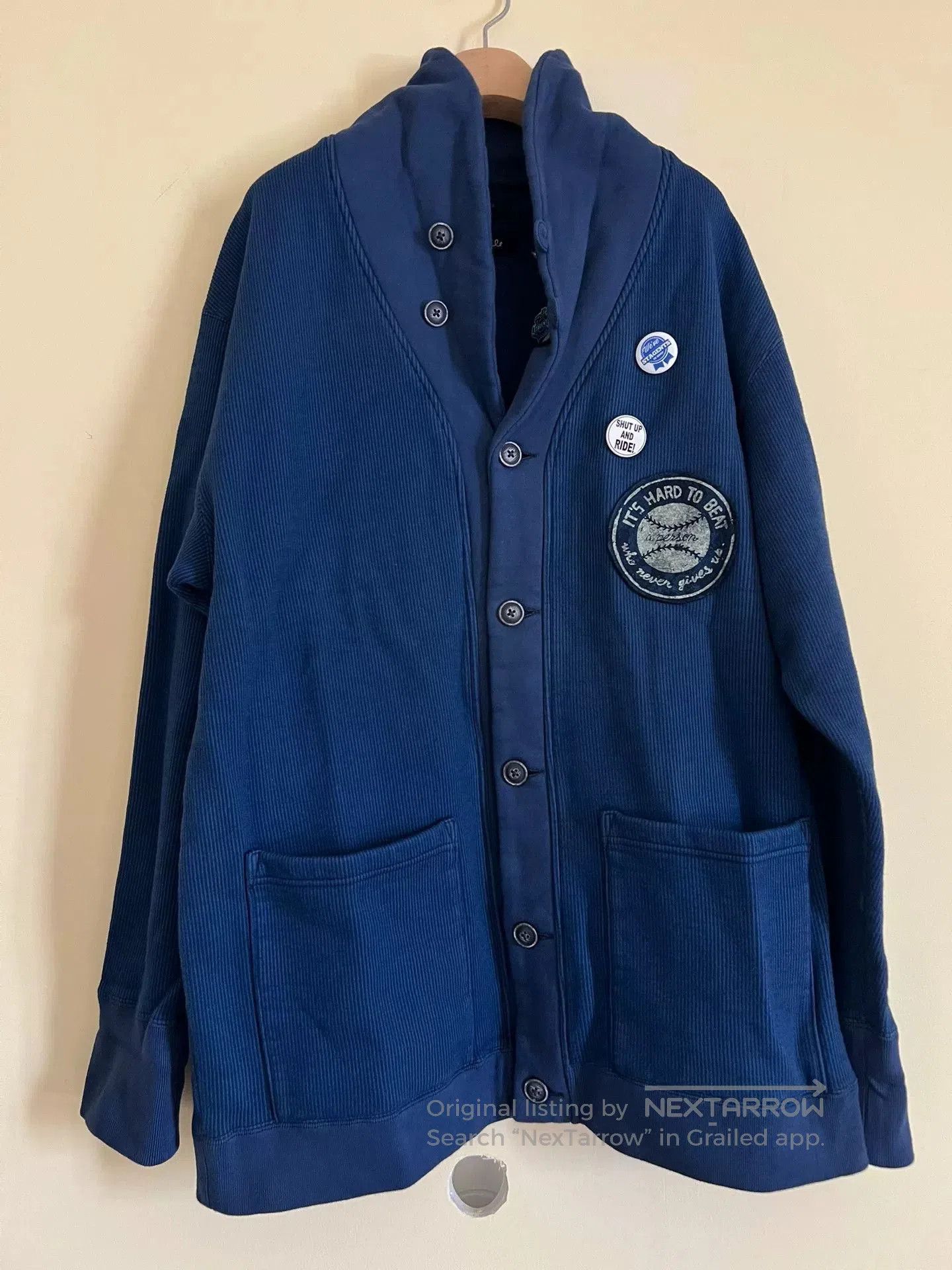 Porter Classic Porter Classic Blue Wool Baseball Jacket. Size US L / EU 52-54 / 3 - 1 Thumbnail