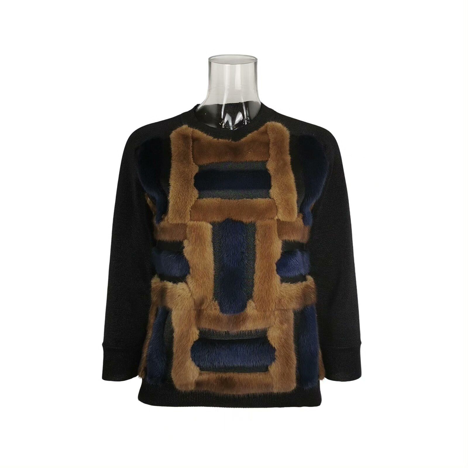 Louis Vuitton Louis Vuitton Colorblock Fur Sweatshirt S Size S / US 4 / IT 40 - 1 Thumbnail