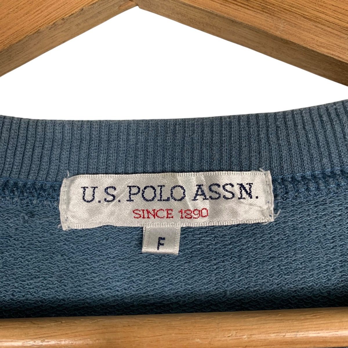 Japanese Brand US POLO ASSN Embroidery Small Pony Logo Sweatshirt #1513-C68 Size US L / EU 52-54 / 3 - 11 Thumbnail