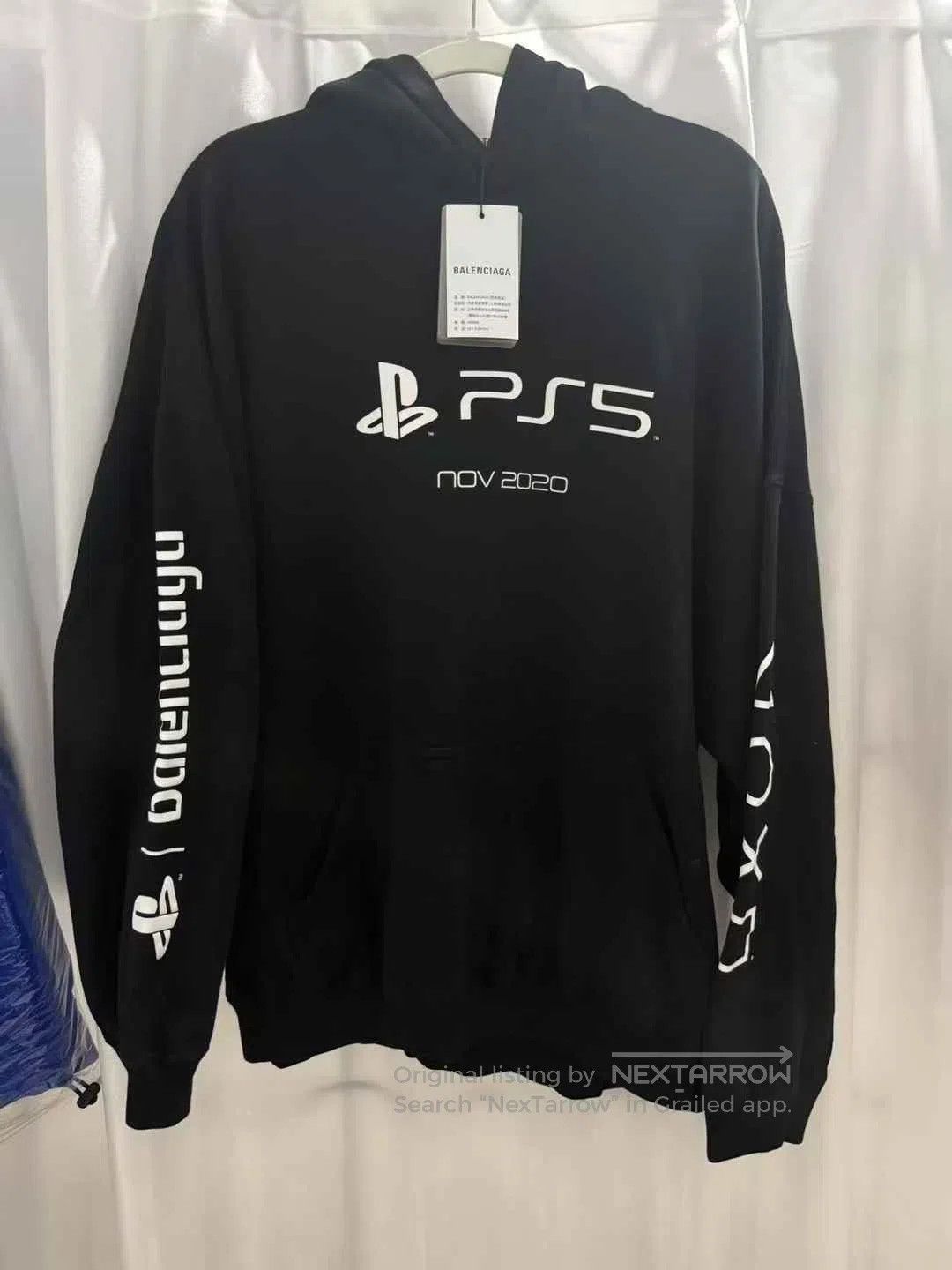 Balenciaga Balenciaga Black PS5 Joint Printed Hoodie| Size US XXS / EU 40 - 1 Thumbnail