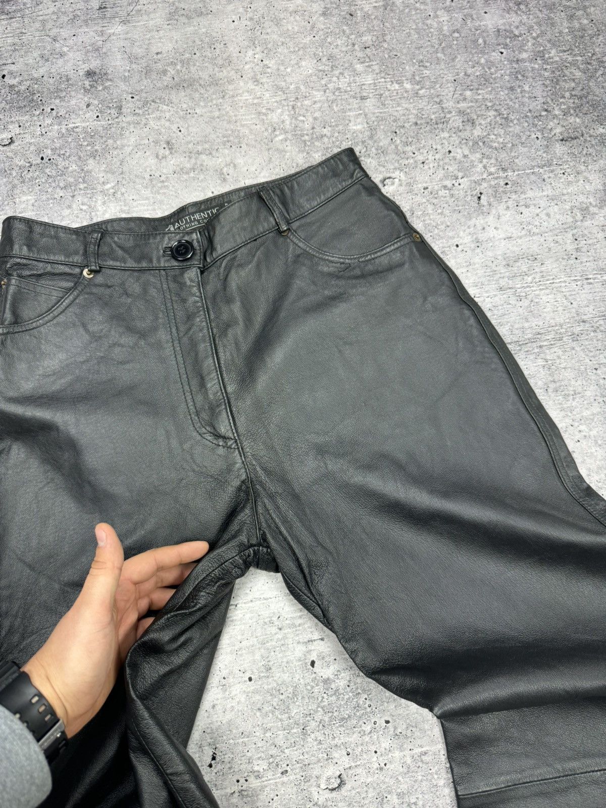 Genuine Leather × Vintage Vintage 90’s Y2K Style Casual Cowboy Genuine Leather Pants Size US 30 / EU 46 - 10 Thumbnail