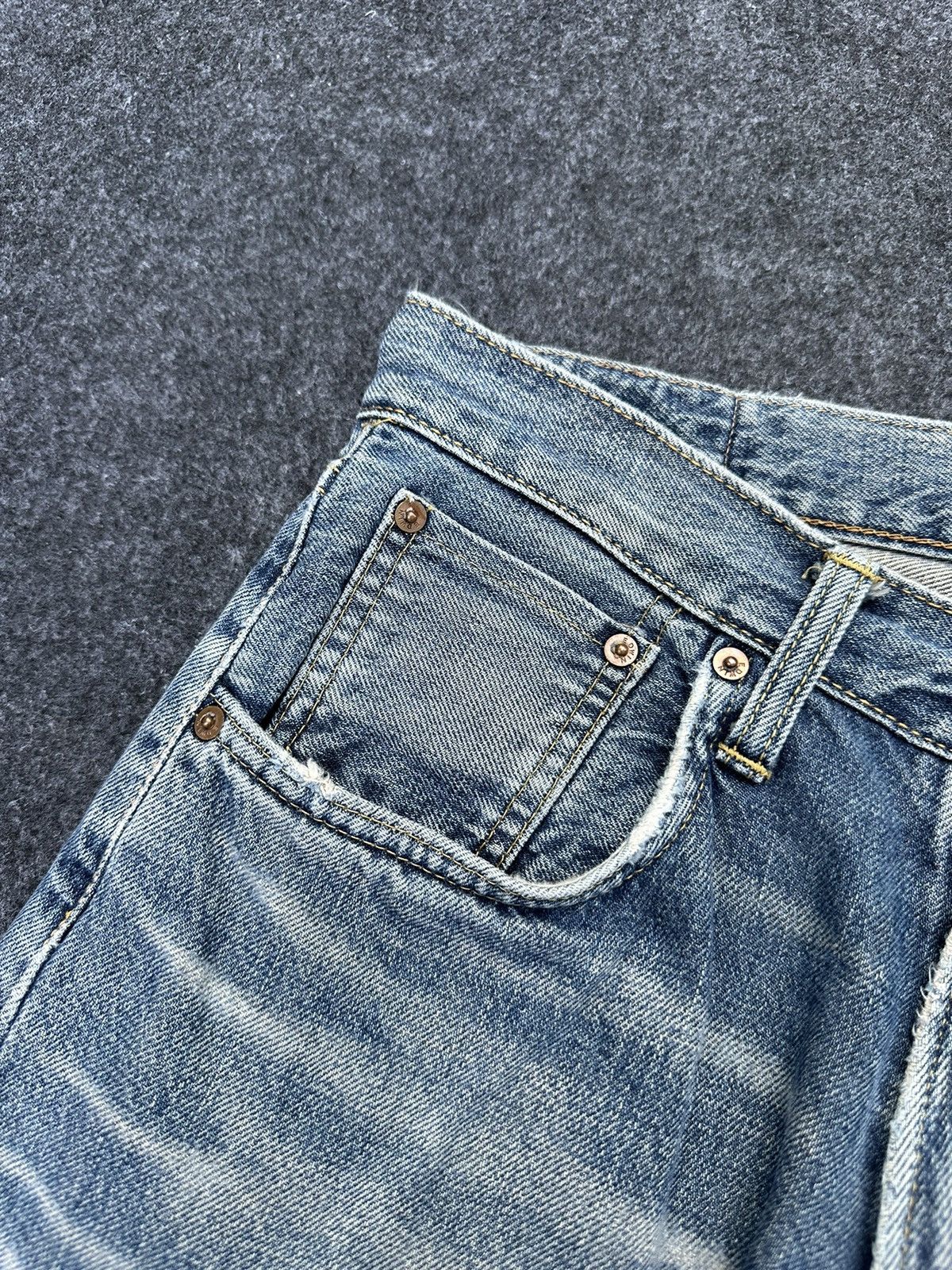 Edwin Vintage Edwin 505 Selvedge Faded Washed Denim 29x31 D9 Size US 29 - 10 Thumbnail