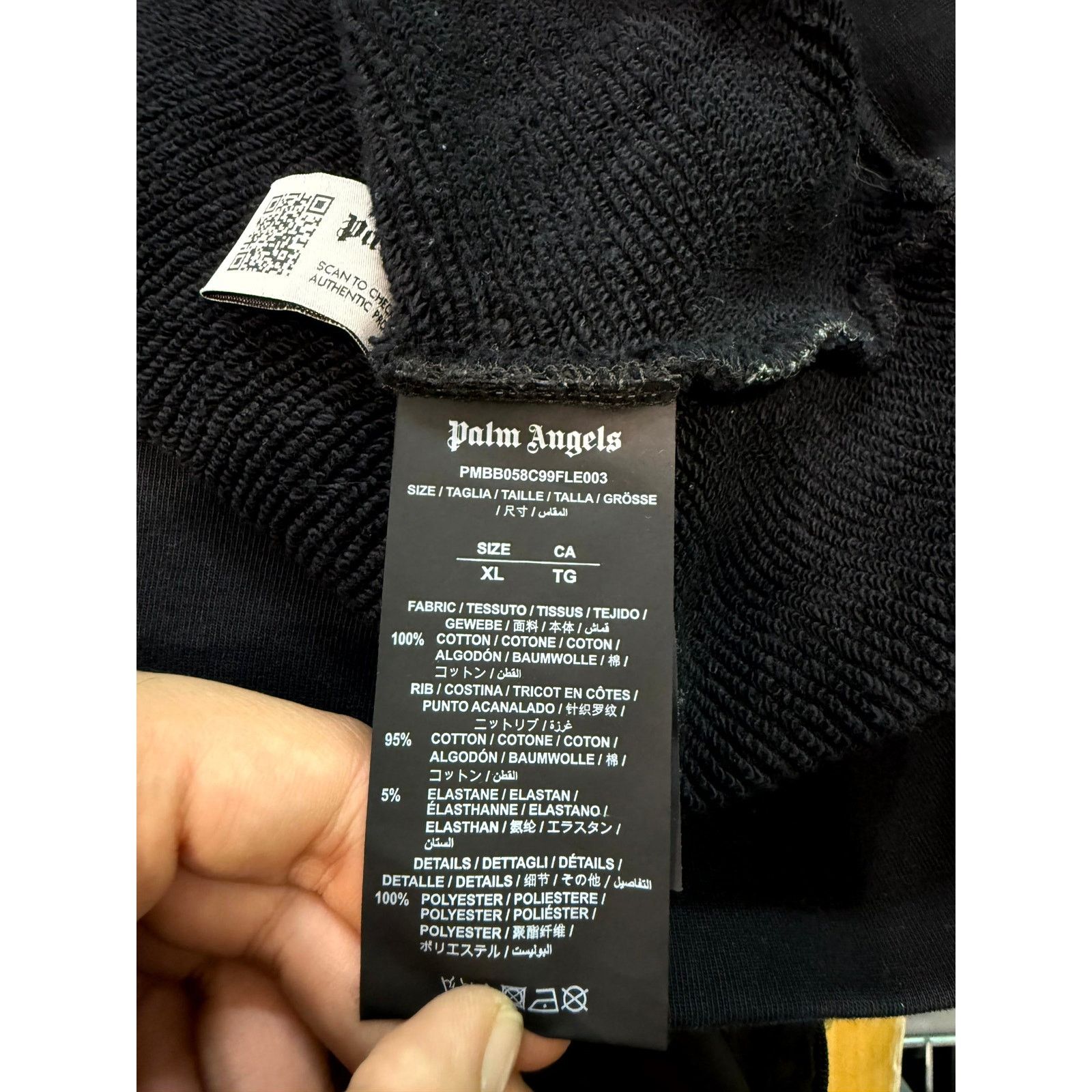 Palm Angels Palm Angel Black & White Hoodie Size XL / US 12-14 / IT 48-50 - 4 Thumbnail