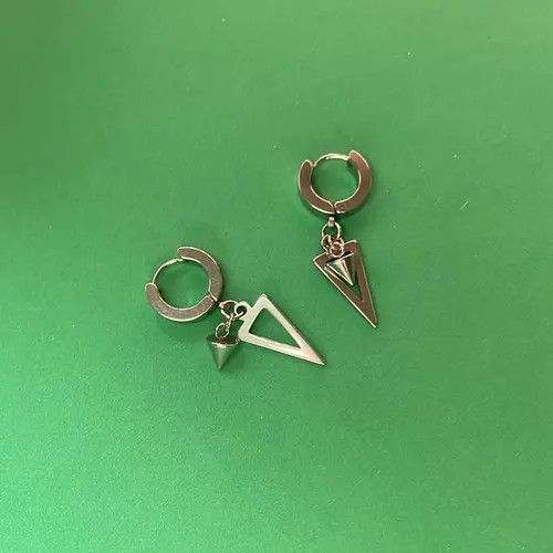 Other Titanium Steel Spike Dangle Drop Earrings for Men Women Size ONE SIZE - 2 Thumbnail