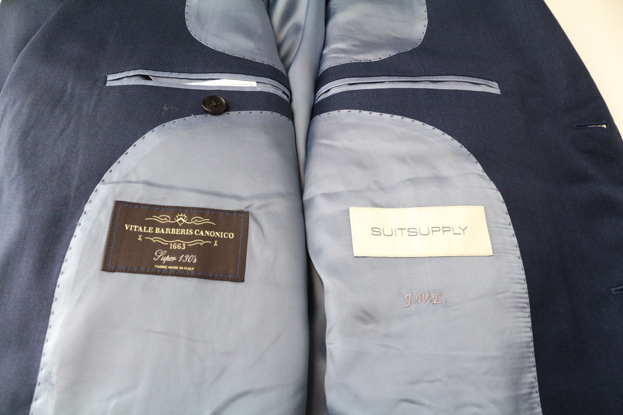Suitsupply LA SPALLA UK48L Wool Blue Suit 68286 Size 48L - 8 Thumbnail
