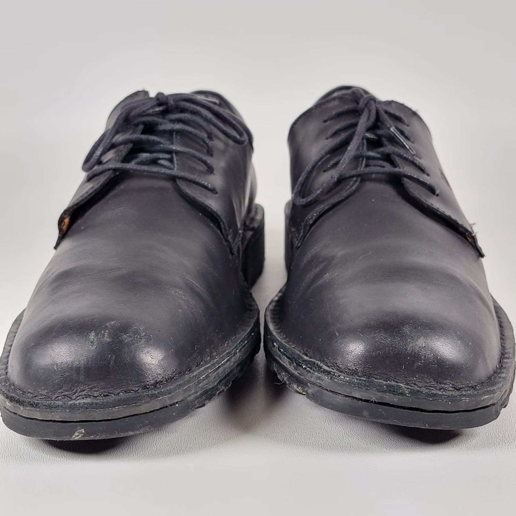 Born Born Fine Black Leather Lace-Up Oxfords US Men's Size US 14 EU 49 Dress Shoes Mens Leather Oxfords Square Toe Lace Up Shoes Men Size US 12 / EU 45 - 3 Thumbnail
