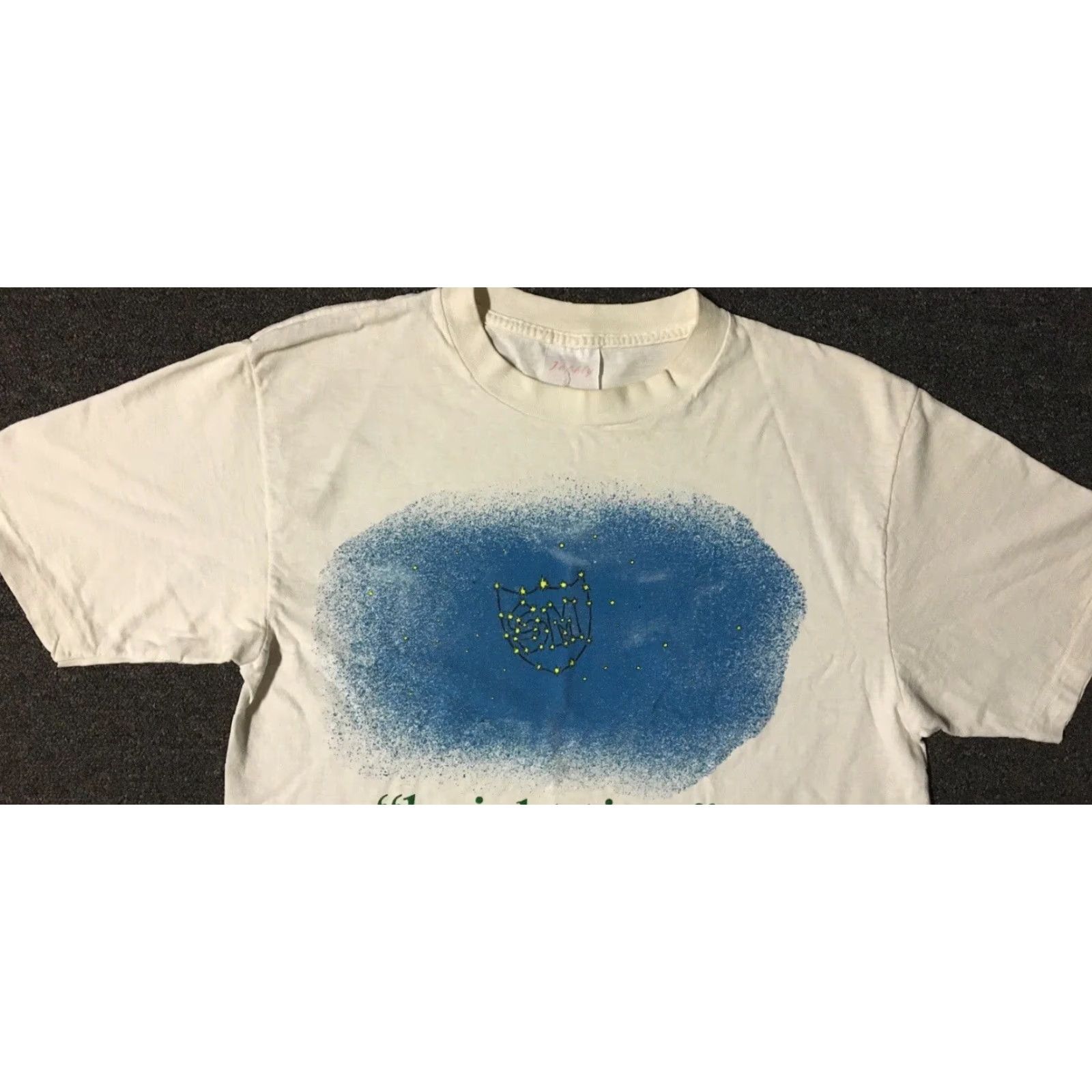 Vintage VINTAGE 90s Saint Mary Knights Night Time faded Shirt M White distressed crew neck Funny Track & Field PE Grunge Size US M / EU 48-50 / 2 - 7 Thumbnail