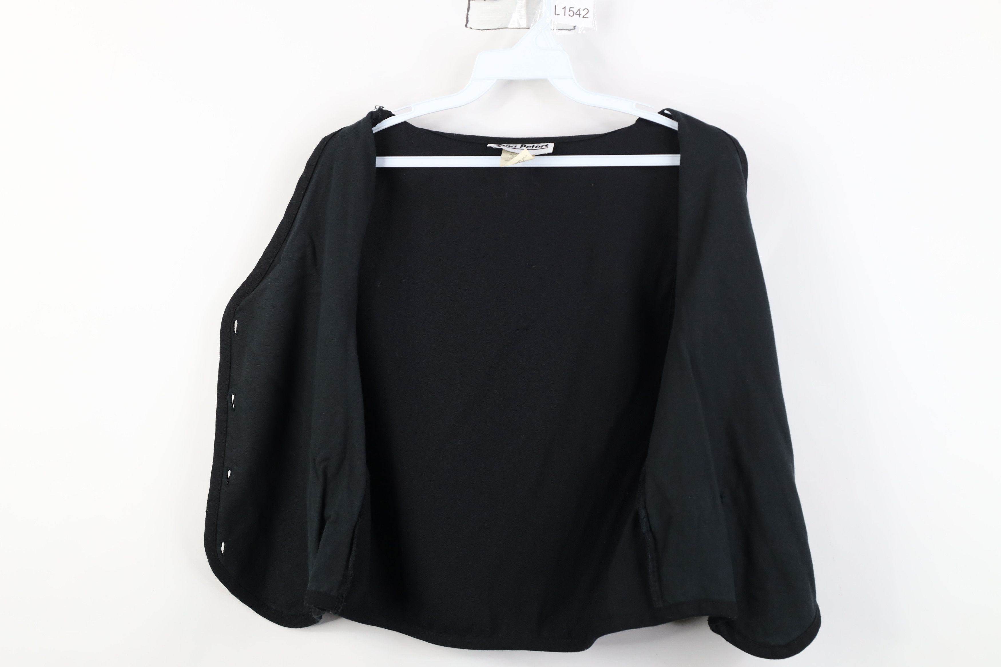 Vintage Vintage 90s Streetwear Velvet Velour Vest Jacket Black USA Size M / US 6-8 / IT 42-44 - 9 Thumbnail