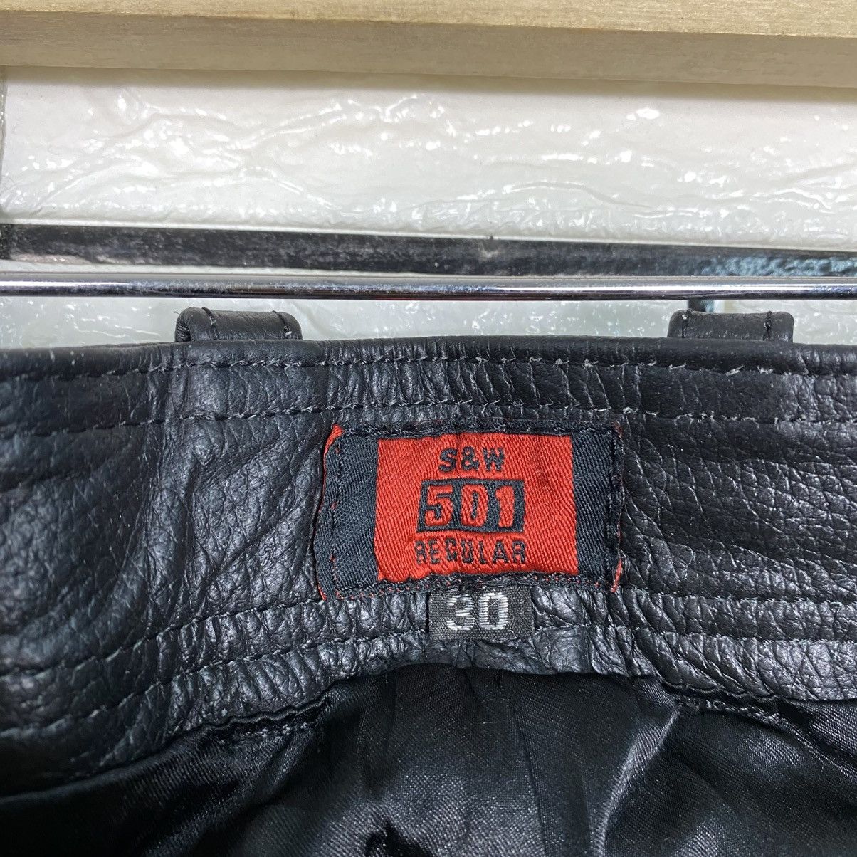 Japanese Brand Vintage Racing Genuine Leather Pants 501 Issey Miyake Size US 30 / EU 46 - 17 Thumbnail