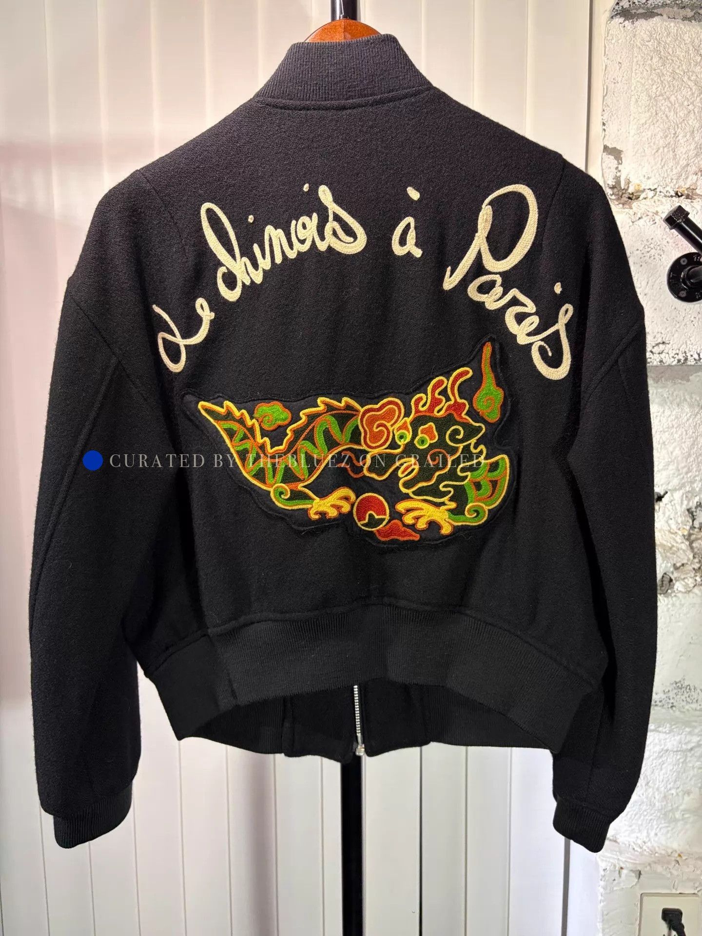 Issey Miyake Vintage Black Embroidered Baseball Jacket Size US S / EU 44-46 / 1 - 1 Thumbnail