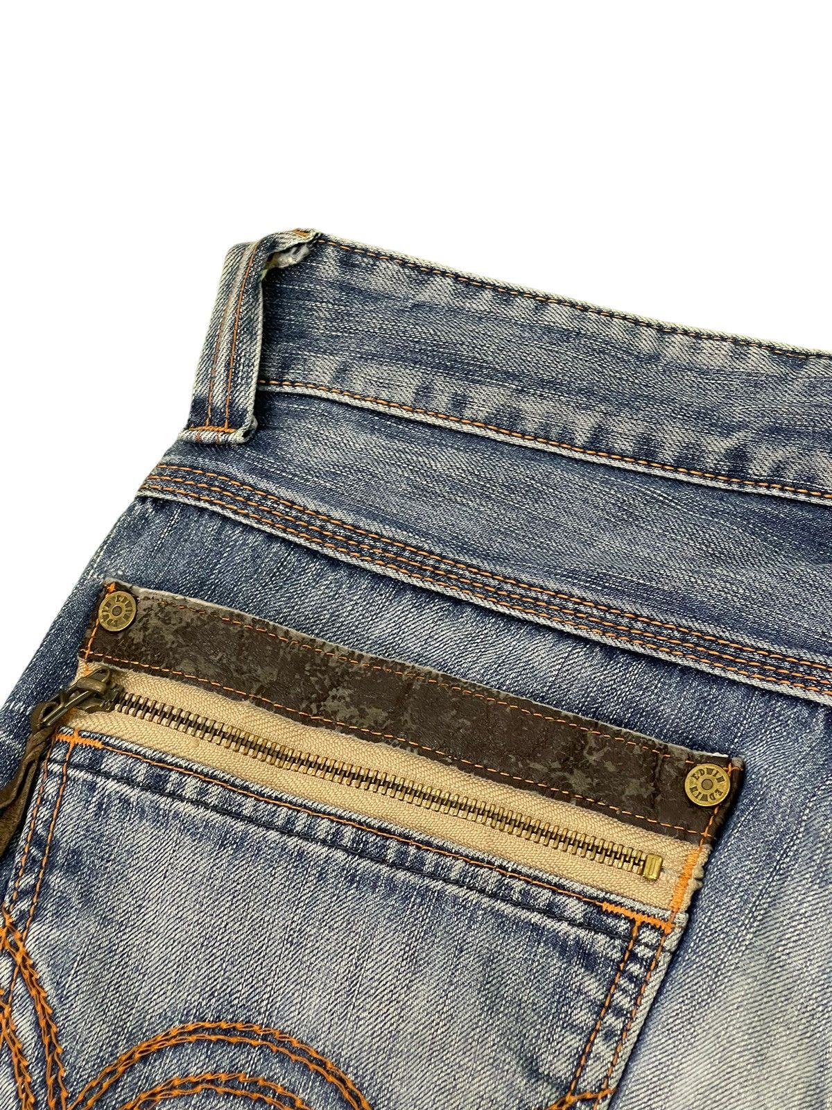 Edwin Distress Jeans Edwin Japan Faded Regular Straight 7🟦5 Size US 32 / EU 48 - 21 Thumbnail