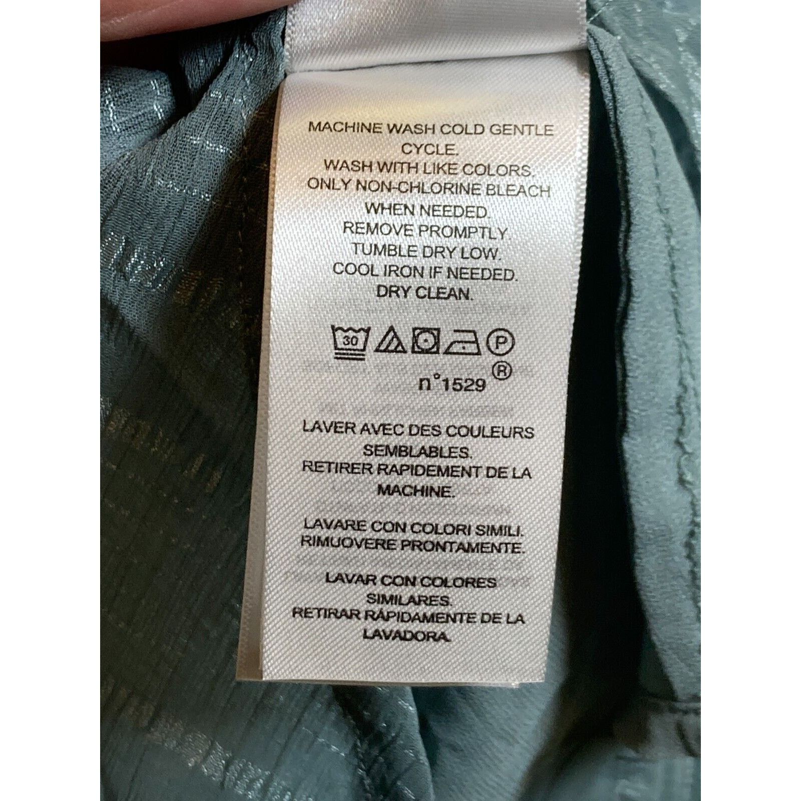 Lauren Ralph Lauren Ralph Lauren Women's Tie Neck Crinkle Blouse Green XS Size XS / US 0-2 / IT 36-38 - 13 Thumbnail