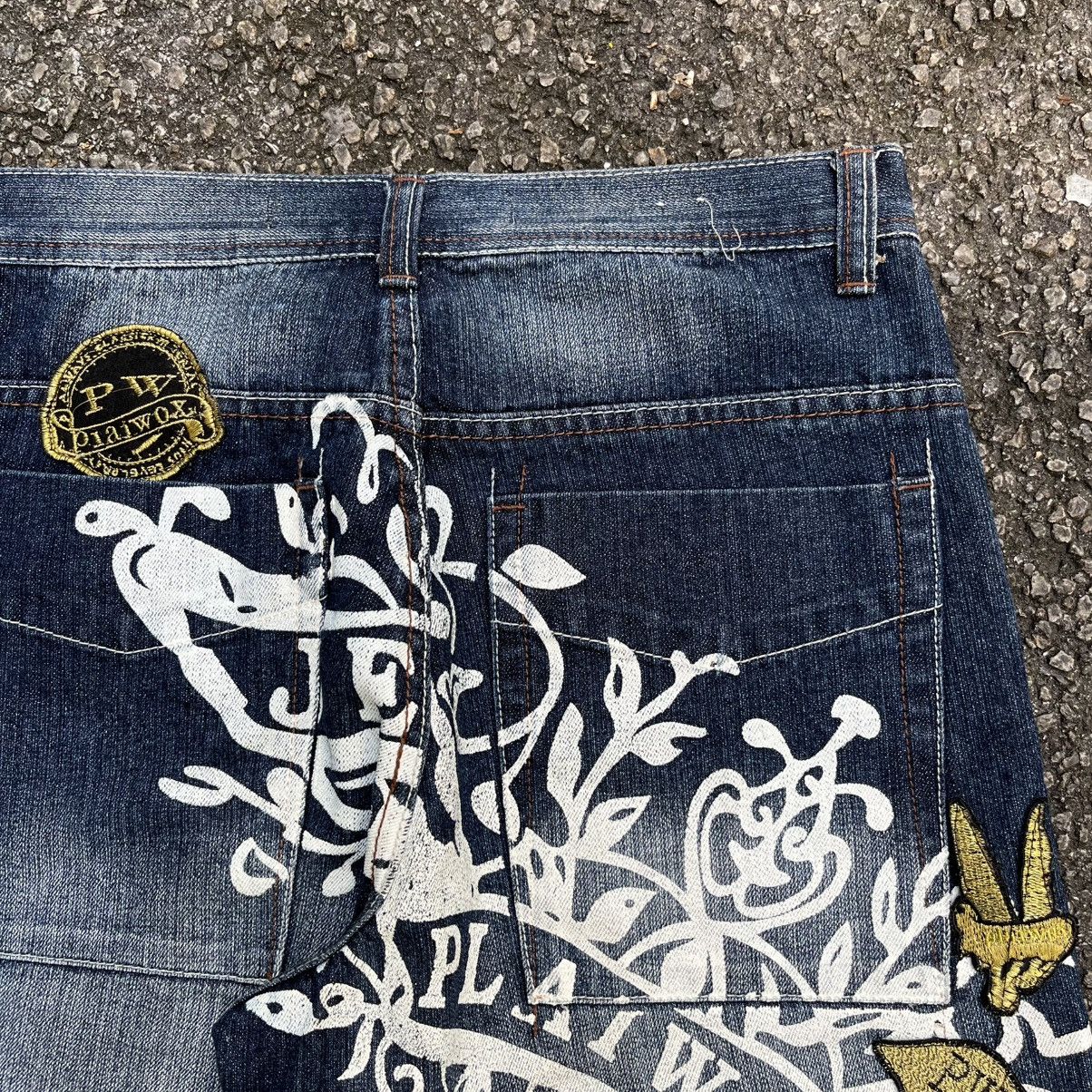 Southpole Baggy Jeans Y2K Faded Blue Plaiwox Jorts Skater Ecko Unltd Size US 32 / EU 48 - 10 Thumbnail