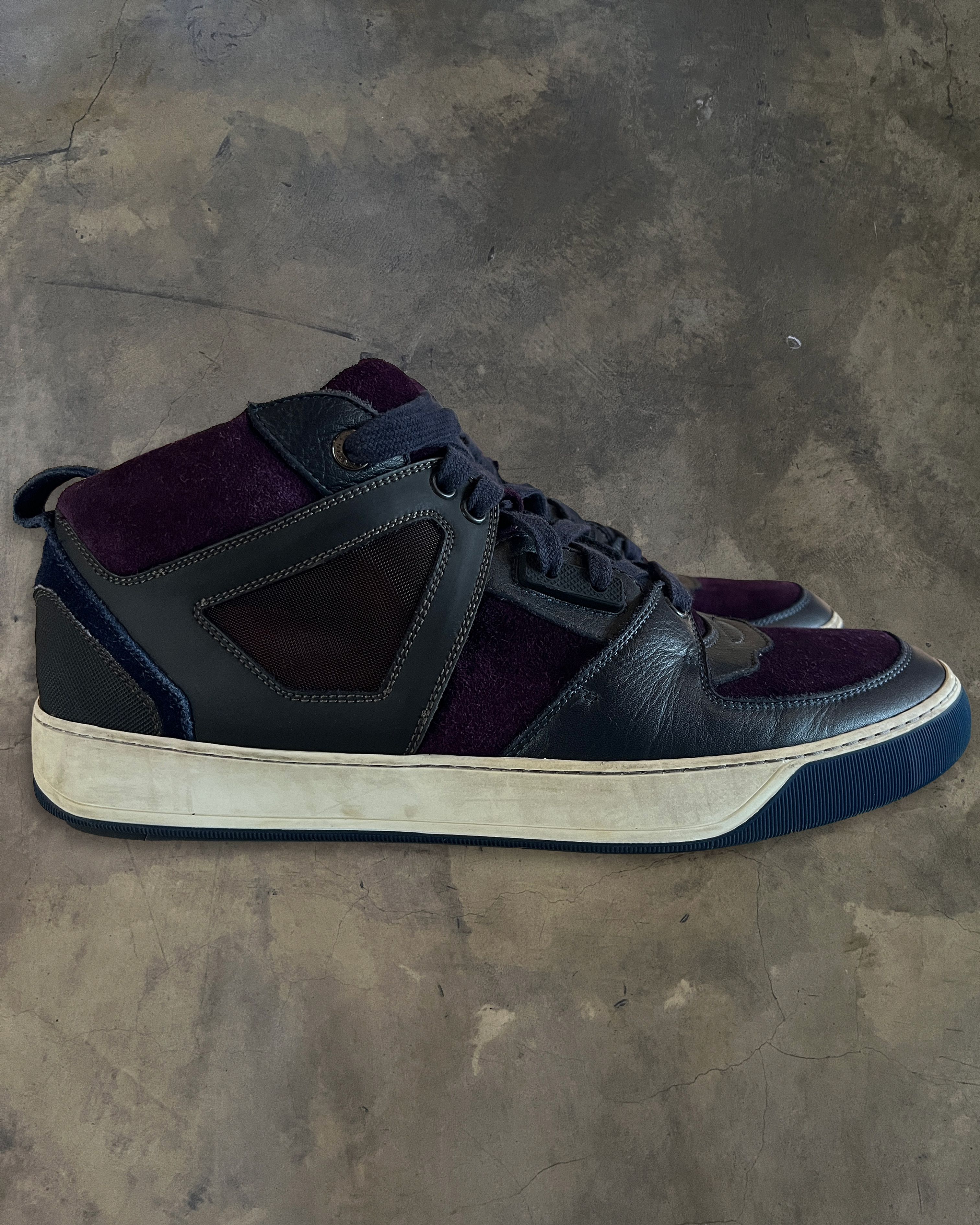 Lanvin LANVIN PURPLE MID TOP SUEDE SNEAKER Size US 10 / EU 43 - 4 Thumbnail