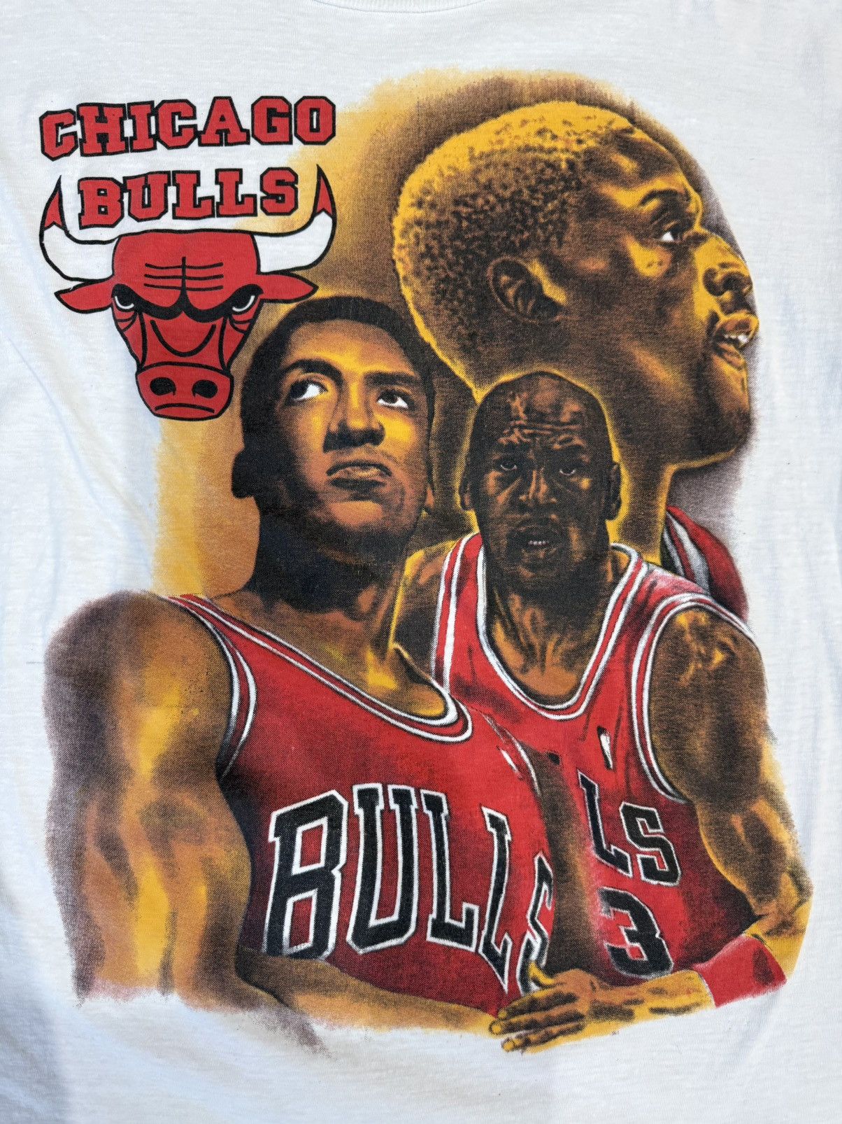 Vintage Vintage 90’s Chicago Bulls Tee Size US L / EU 52-54 / 3 - 3 Thumbnail