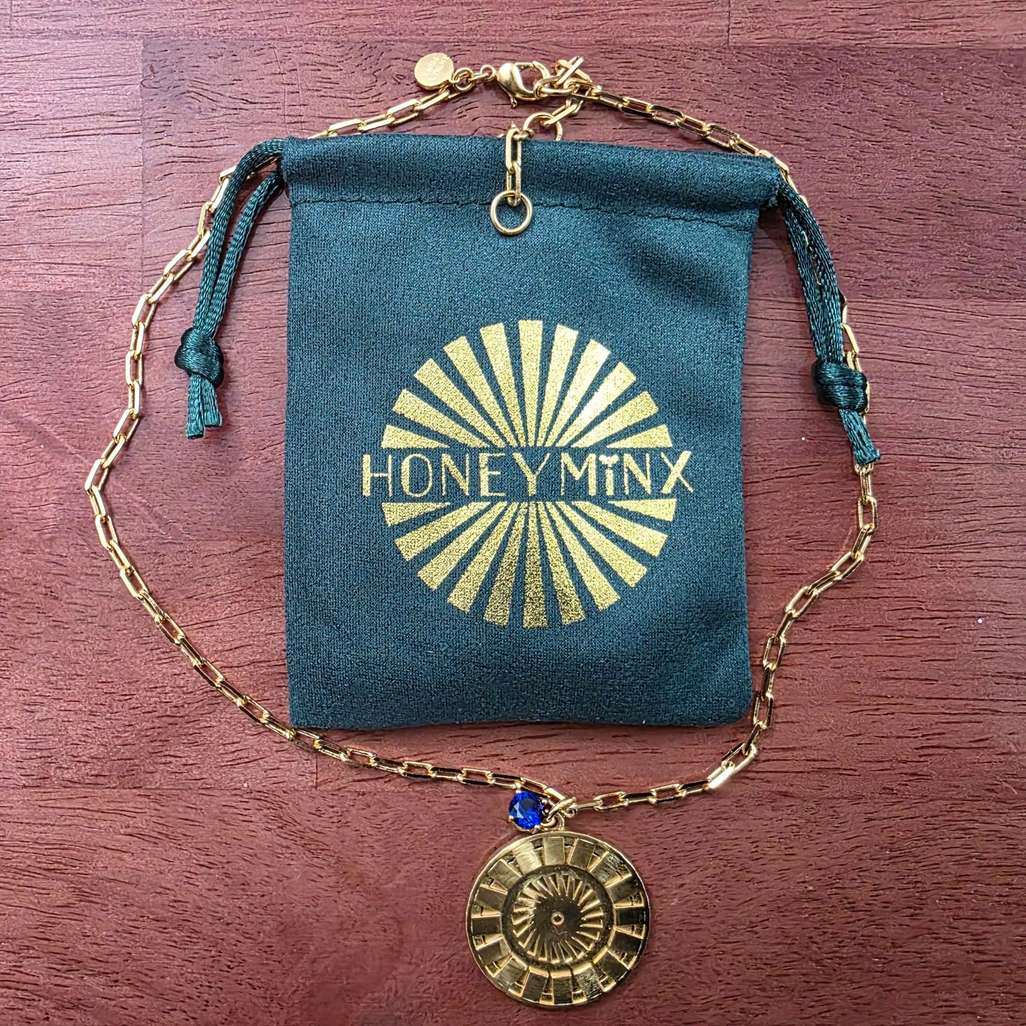 Other Honey Minx Radiant Sun Charm Necklace Sapphire Gold Plated B Size ONE SIZE - 1 Thumbnail