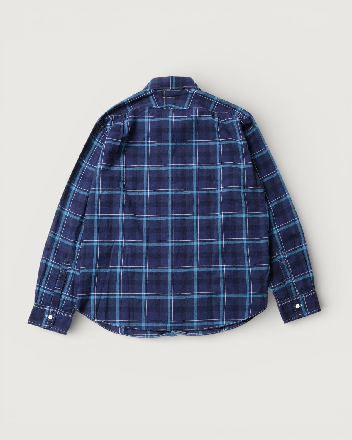 Post Overalls Post O’Alls Japanese Blue Plaid Cotton button up shirt Size US L / EU 52-54 / 3 - 3 Thumbnail