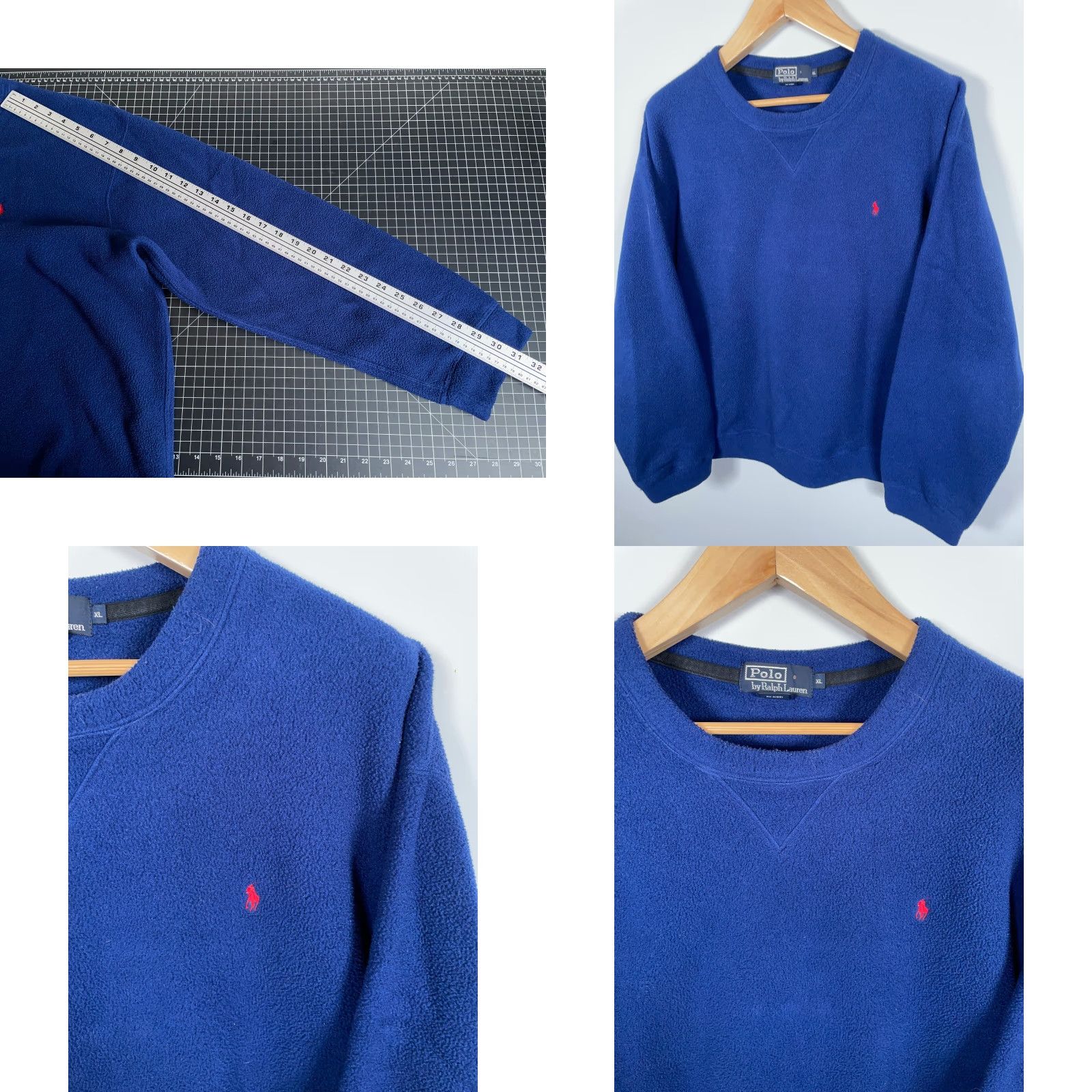 Polo Ralph Lauren Polo Ralph Lauren Fleece Sweatshirt Adult XL Blue Crewneck Solid Relaxed Fit Size US XL / EU 56 / 4 - 8 Thumbnail