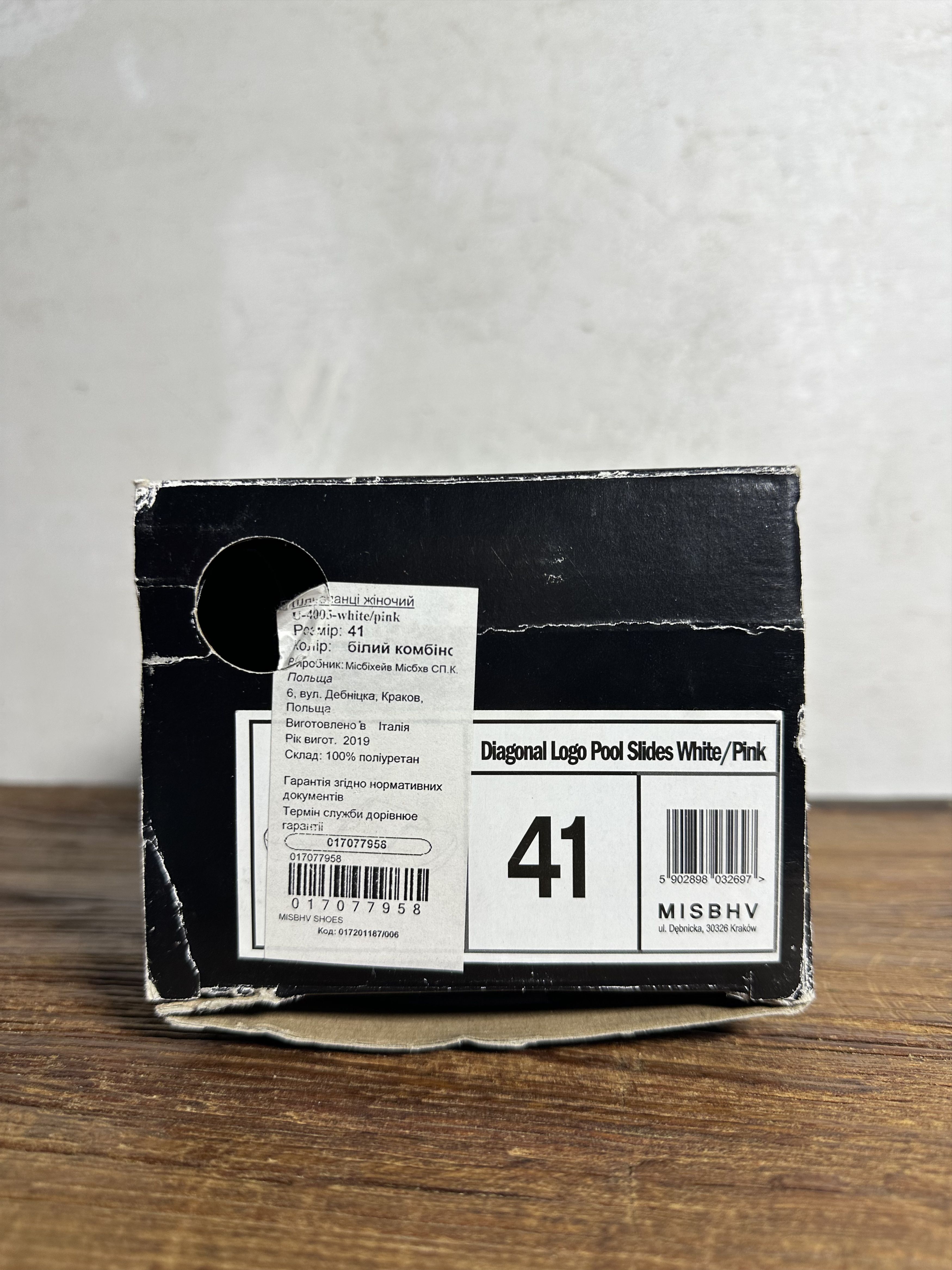 Misbhv MISBHV Diagonal Logo Pool Sliders Size US 8 / EU 41 - 9 Thumbnail