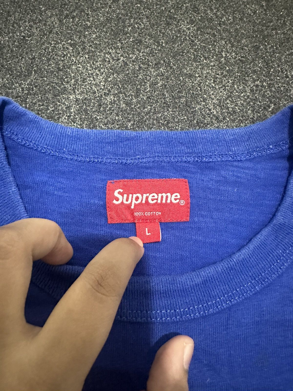 Supreme Supreme Plaid Applique S/S Top Royal Size US L / EU 52-54 / 3 - 4 Thumbnail