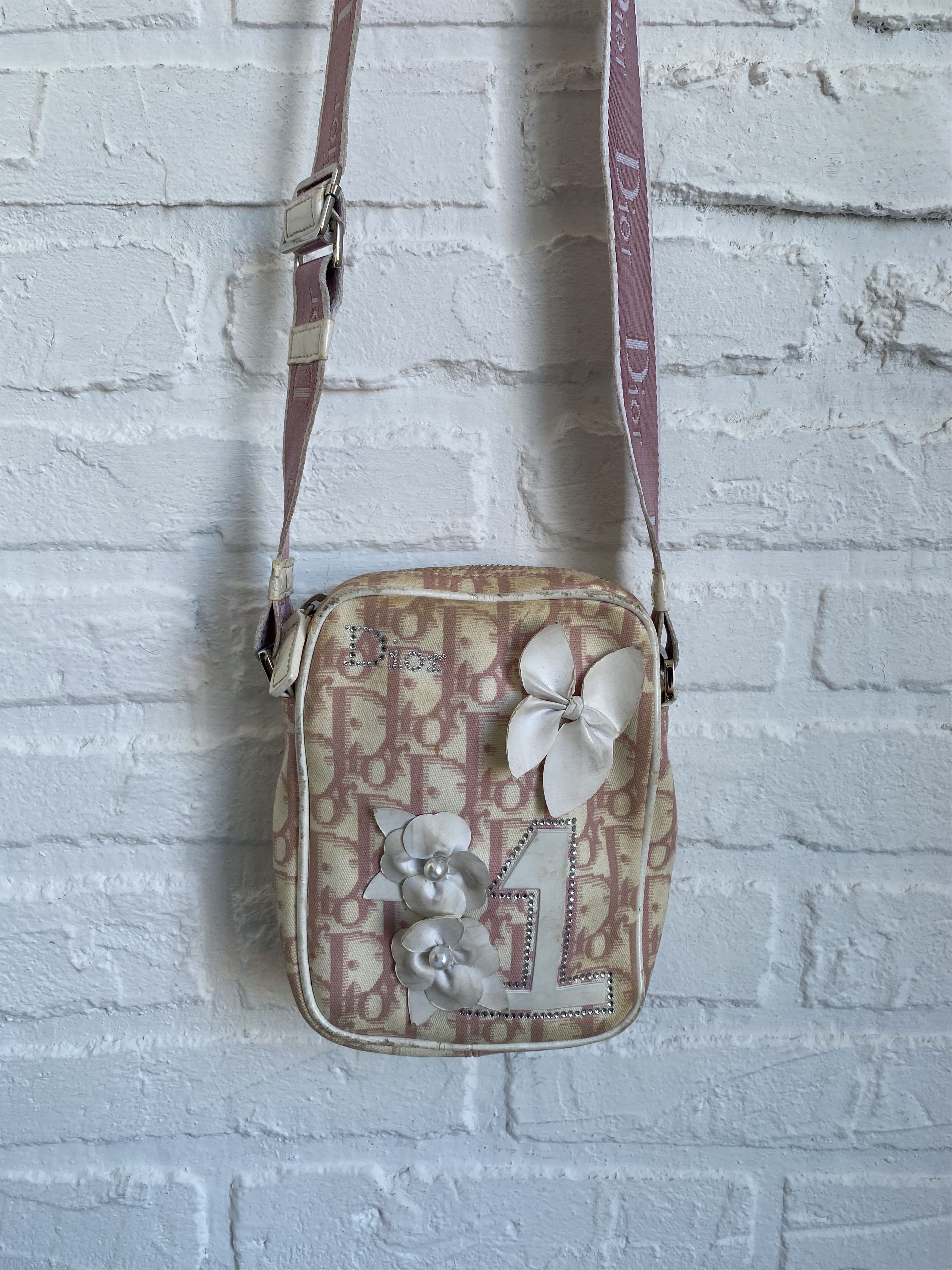 Dior Vintage Christian Dior pink monogram flower messenger bag Size ONE SIZE - 2 Thumbnail