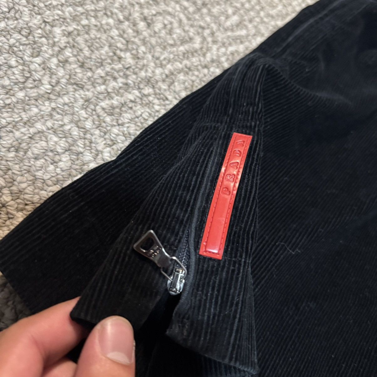 Prada Vintage Prada Corduroy Zip Leg red tab pants Size US 32 / EU 48 - 2 Thumbnail